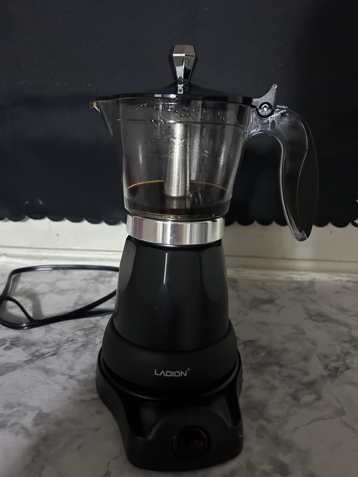 LAOION Cuban Coffee Maker, 6 or 3cup Electric Espresso Coffee Maker | Portable Cafeteras Electricas Modernas, Electric Moka Pot with Detachable Base & Overheat Protection, Coffee Gift customer photo 1