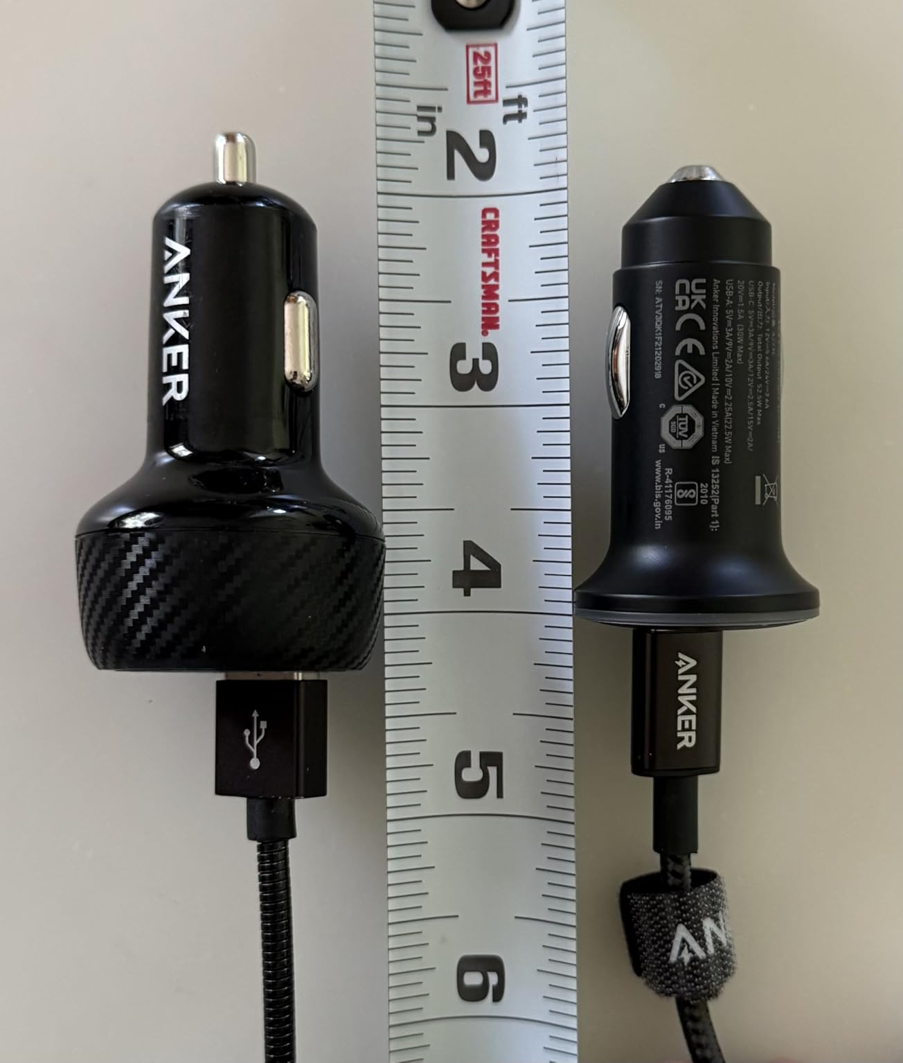 Anker 323 52.5W USB C Car Charger with 30W PowerIQ 3.0 Fast Charging | Cigarette Lighter Adapter, for iPhone 17 / 16 / 15 / 14 / 13 / 12 Series, Galaxy S25 / S24, Pixel, and More customer photo 1