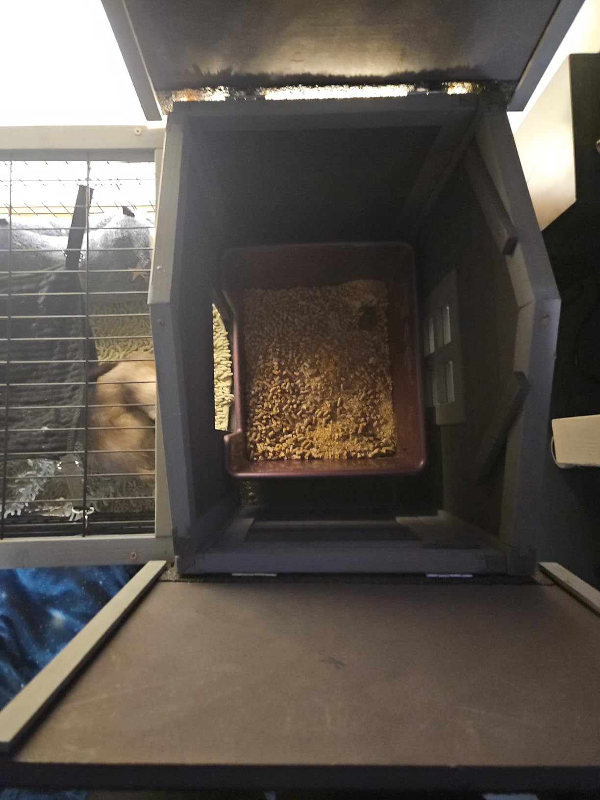 Aivituvin Rabbit Hutch Bunny Cage with Double House and Run Indoor Outdoor Guinea Pig House with Deeper No Leak Trays and Wheels customer photo 1