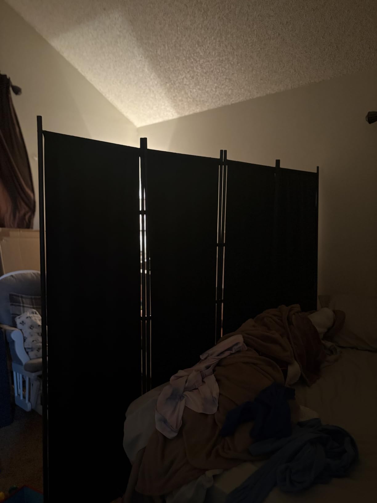 Room Divider 4 Panel-88''Wide, 6FT Room Dividers and Folding Privacy Screens | Wider Metal Base & Non-wobbly, Fabric Divider Panel for Room Partition, Portable Wall Divider Screen for Bedroom, Office, Studio customer photo 1