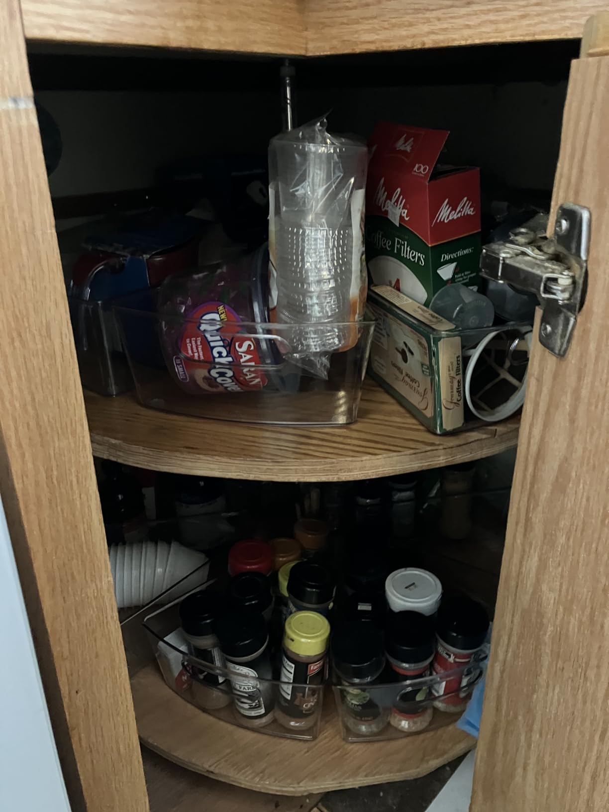 JEISSLIA Lazy Susan Cabinet Organizer Bins for 26