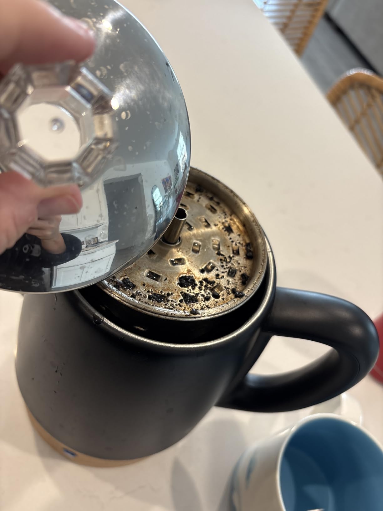 Mixpresso 4 Cup Black Small Electric Percolator Coffee Pot, Stainless Steel | Keep warm function, removable basket, classic percolator design, ideal for home, camping or office customer photo 2