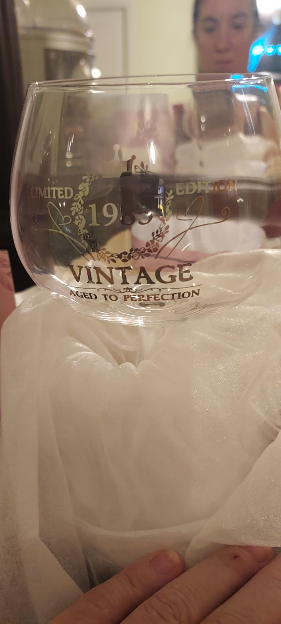 50th Birthday Gifts for Women, Vintage 1976 Engraved Wine Glass in Gift Box | Gift For Her Turning 50, Mom, Daughter, Sister, Friend, Lightweight Thin-Rimmed Glass, Elegant Design, Birthday Decoration customer photo 1
