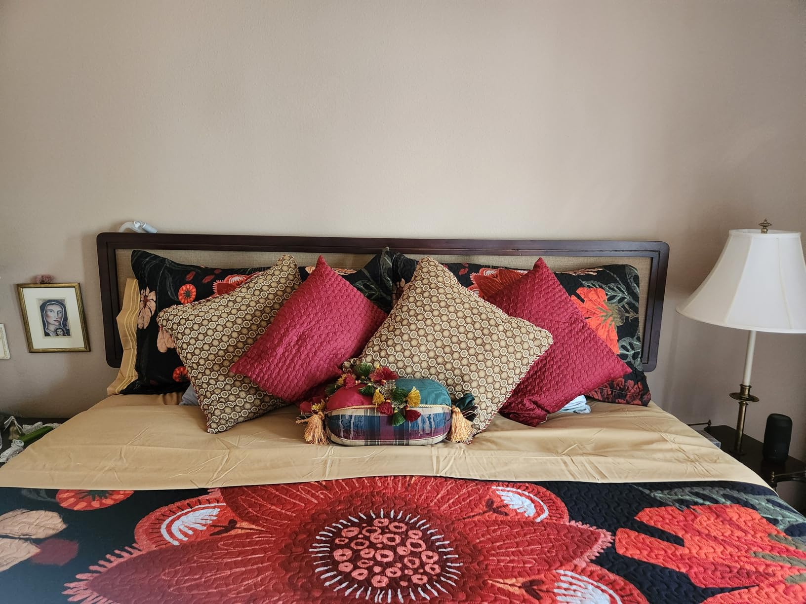 Bme Vivian Headboard ONLY, Rustic & Scandinavian Style with Solid Acacia Wood, Easy Assembly, King, Rustic Golden Brown customer photo 2