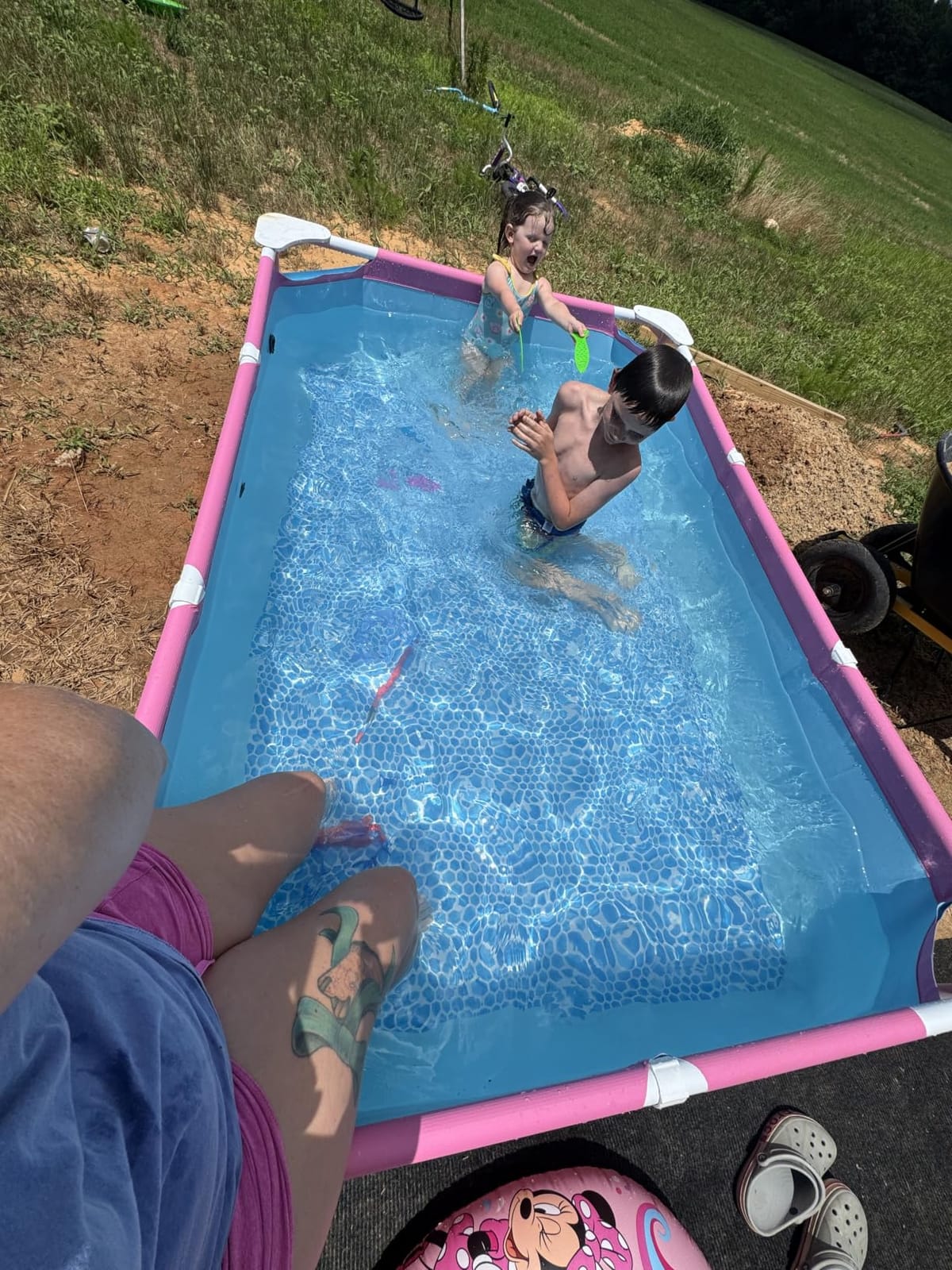 INTEX Metal Frame 7ft x 5ft x 23.5in Above Ground Swimming Pool, Pink | 28266EH - Pool Only (Pump Not Included) customer photo 1