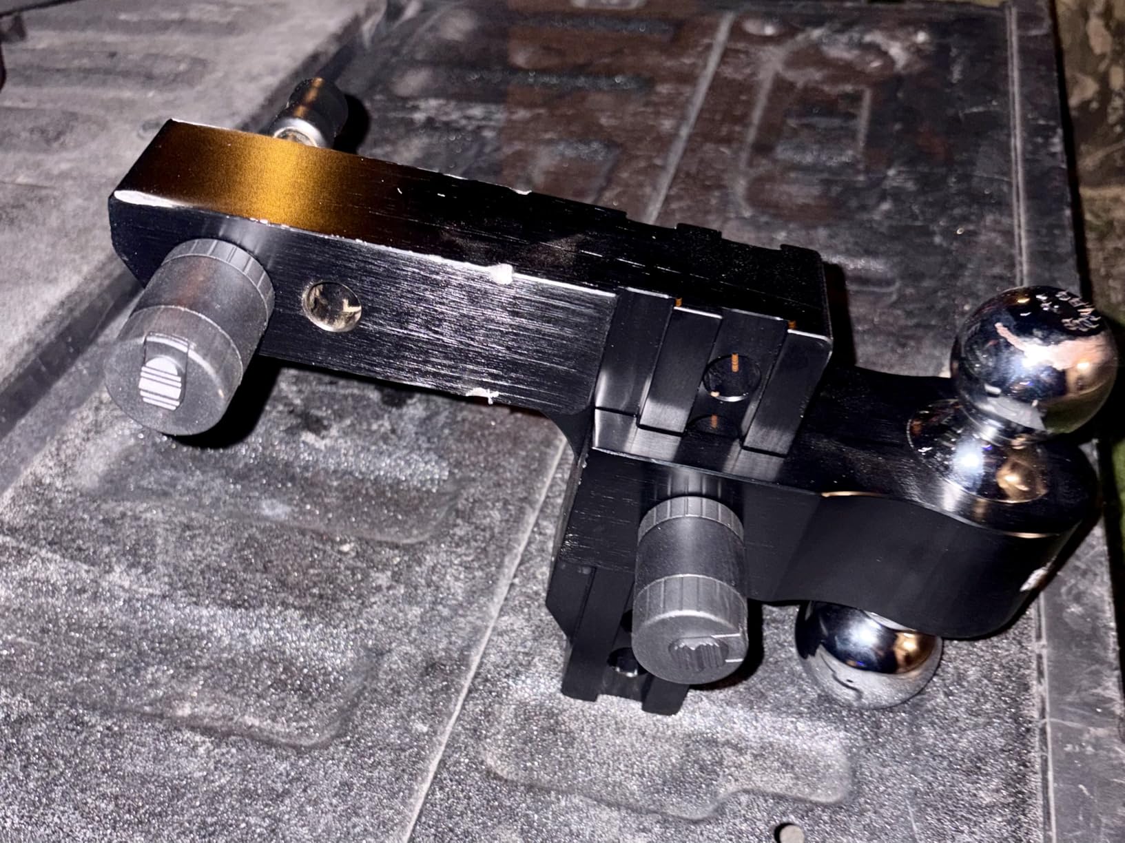 Rhino USA Adjustable Trailer Hitch (2in Receiver) - 6in Drop/Rise | 12,500lbs GTW, Heavy Duty Aluminum. Weatherproof Double Anti-Theft Locking Hitch Pins Included for Towing. Black customer photo 2