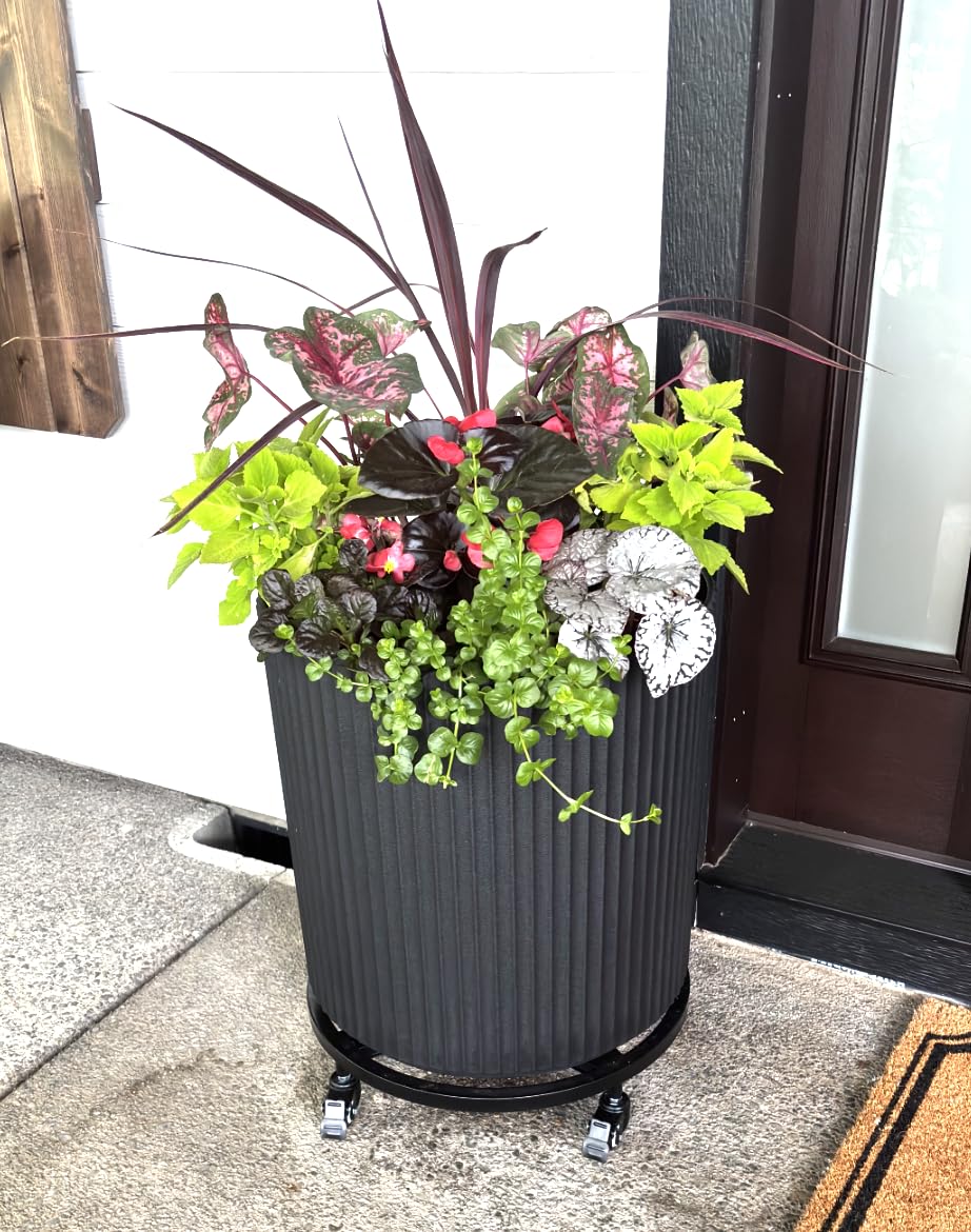 Veradek Demi Series Planter - Large Round Outdoor Planter | Made From a Durable Plastic-Stone Composite With Pre-Drilled Drainage Holes. Modern Porch/Patio Décor customer photo 1