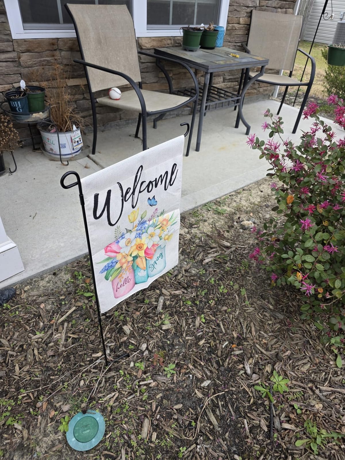 CROWNED BEAUTY Summer Sunflower Garden Flag Mason Jar Double Sided 12x18 Inches Small Burlap Seasonal Welcome Yard Porch Decoration for Outside customer photo 2