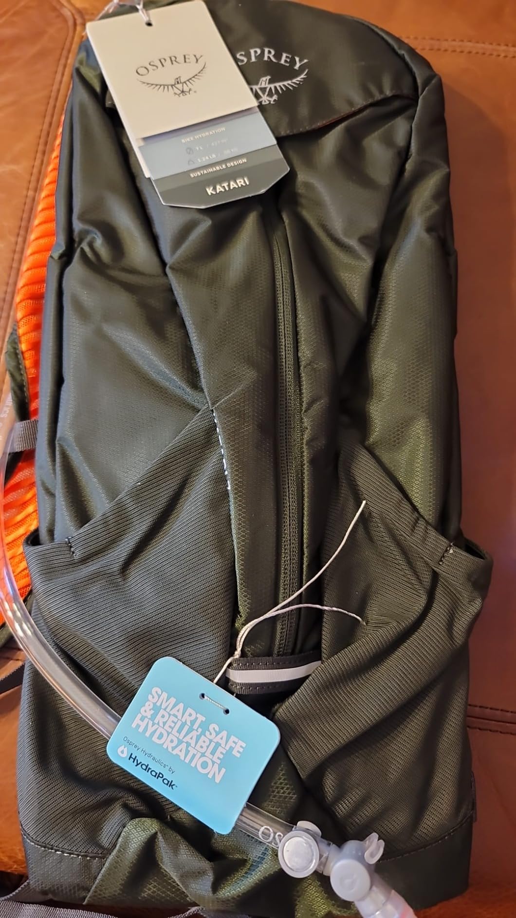 Osprey Katari 7L Men's Biking Backpack with Hydraulics Reservoir, Green Creek customer photo 2