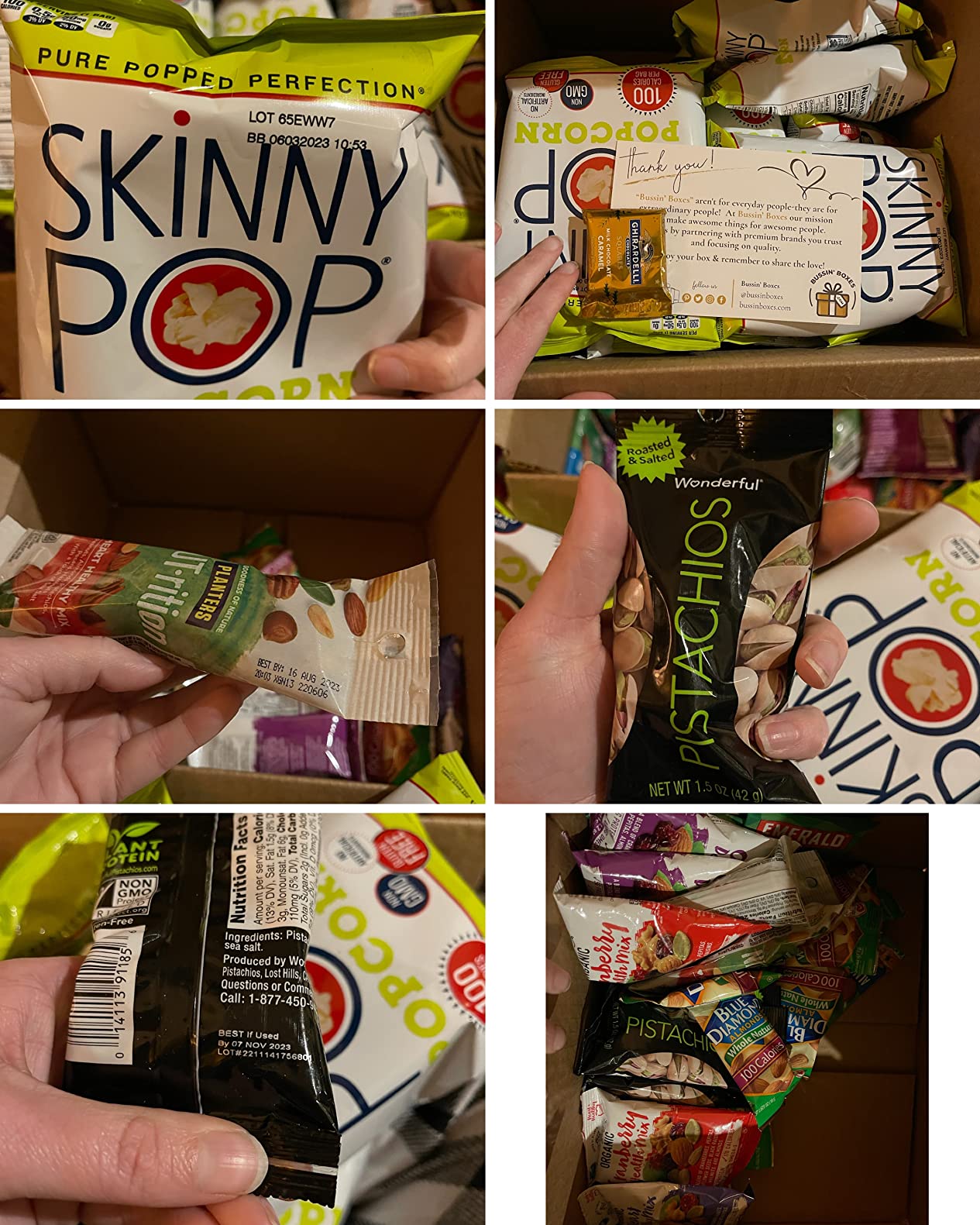 Heart Healthy Snacks Variety Pack - Nuts, Trail Mix, and Popcorn - Individually Wrapped Snack Box for Adults On-the-Go - 30 Count Assembled by Bussin Boxes customer photo 2