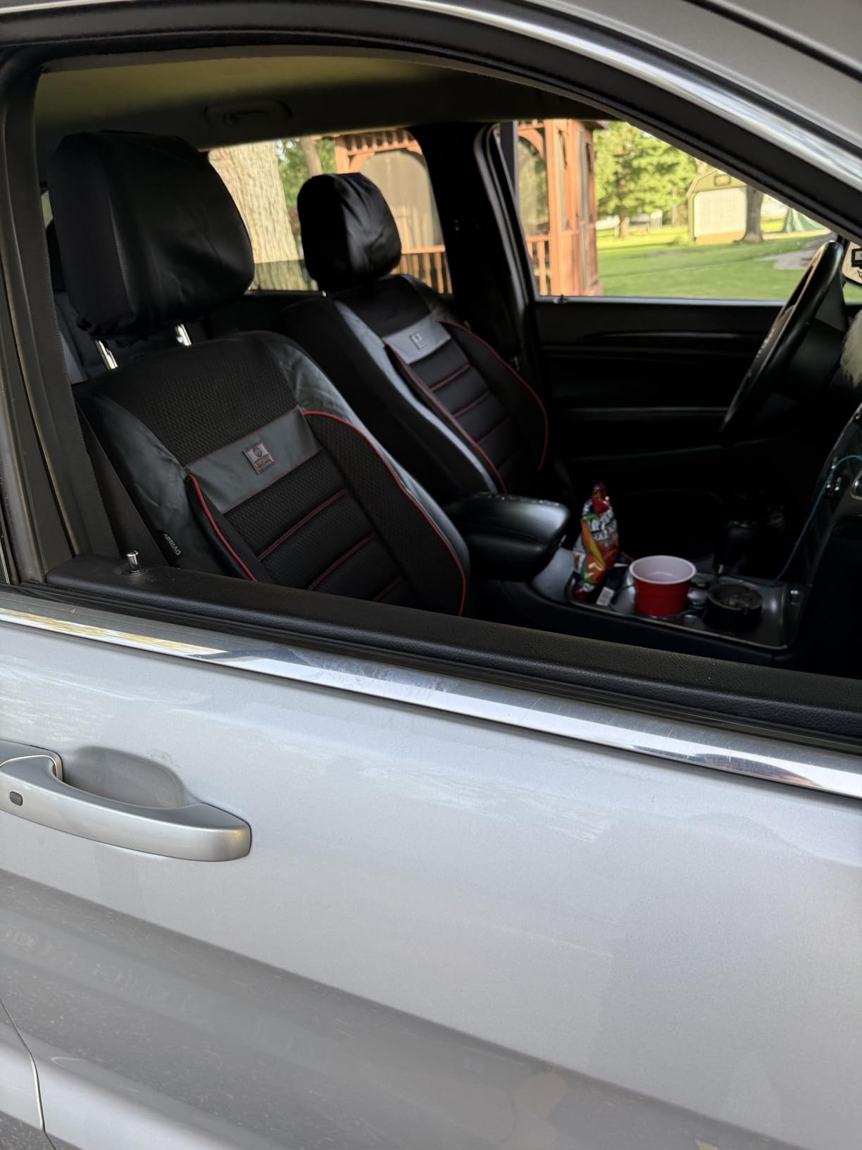 CAR PASS Leather Seat Covers Full Set Universal Water Resistant 3D Foam Back Support, Luxury Comfort Automotive 5 Seat Covers All Season Fit for SUV,Sedan,Van, Airbag Compatible Elegance(Pure Black) customer photo 2
