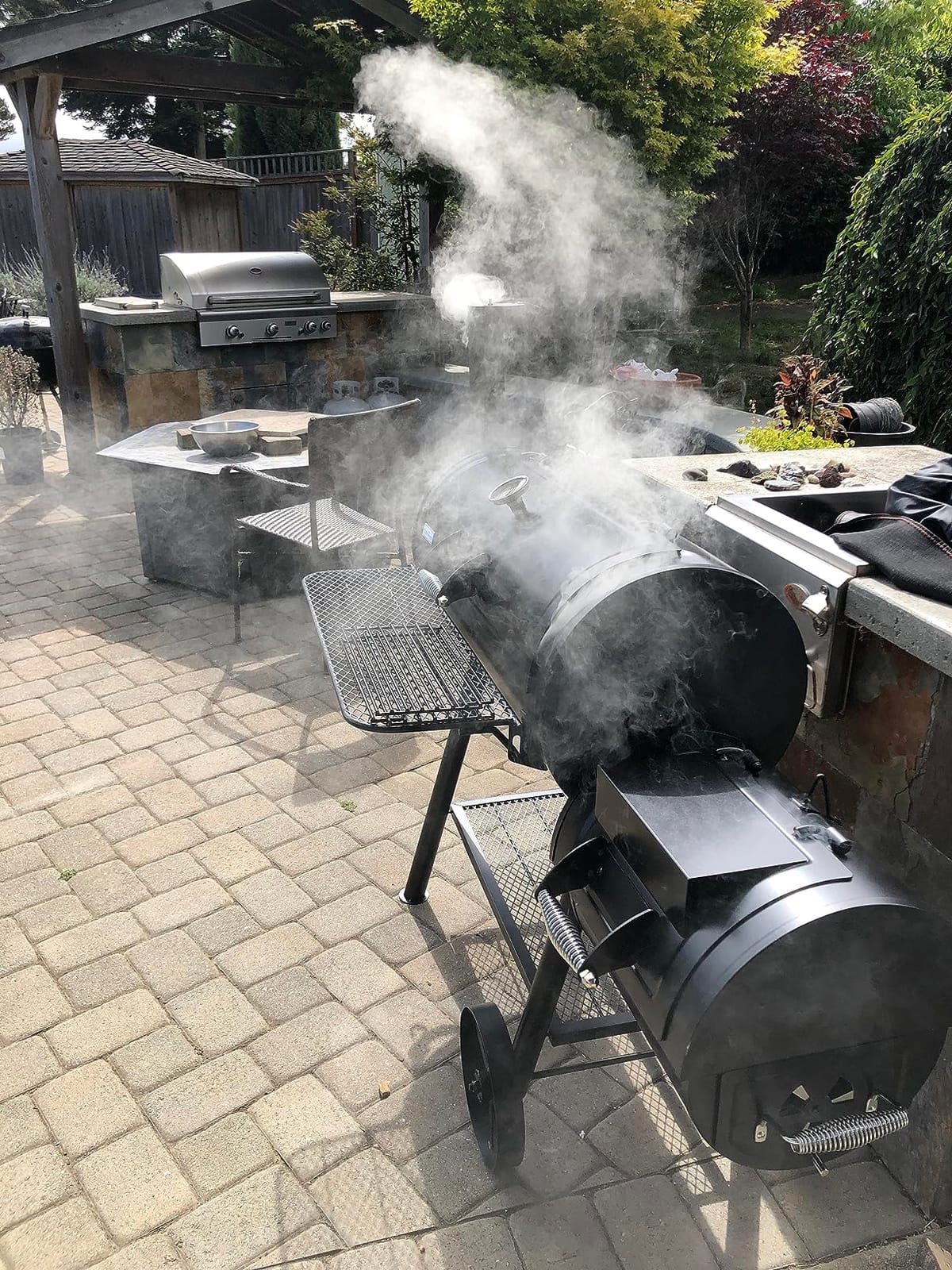 Sophia & William Charcoal Grills with Smoker Large 941 SQ.IN. Cooking Area | Outdoor Barrel Offset Smoker Grills Heavy-Duty, Black customer photo 1