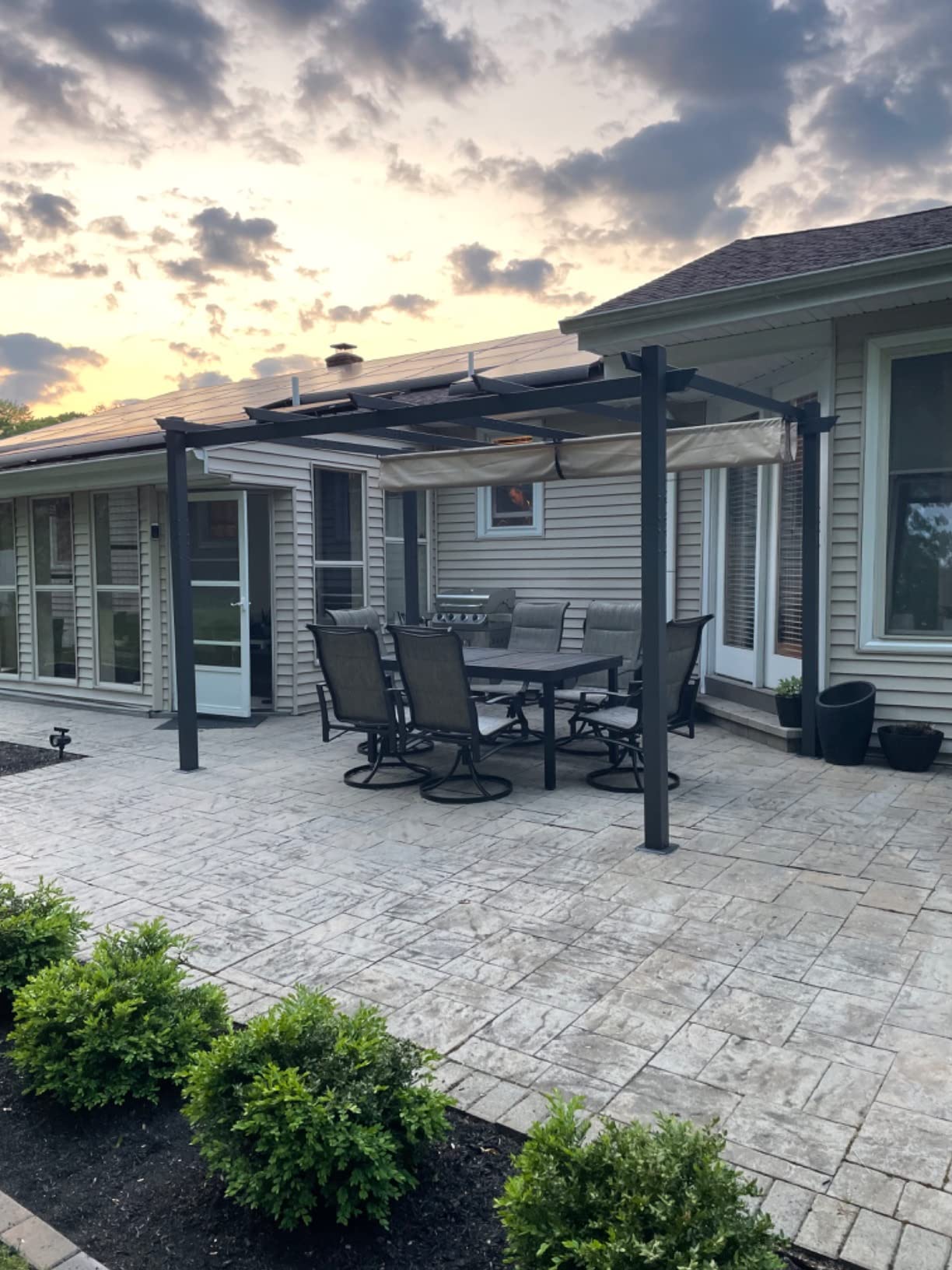 Tangkula 10x13 Ft Outdoor Pergola with Retractable Canopy, Heavy-Duty Aluminum Patio Shelter Pavilion for Deck, Garden, Yard, Beige customer photo 2