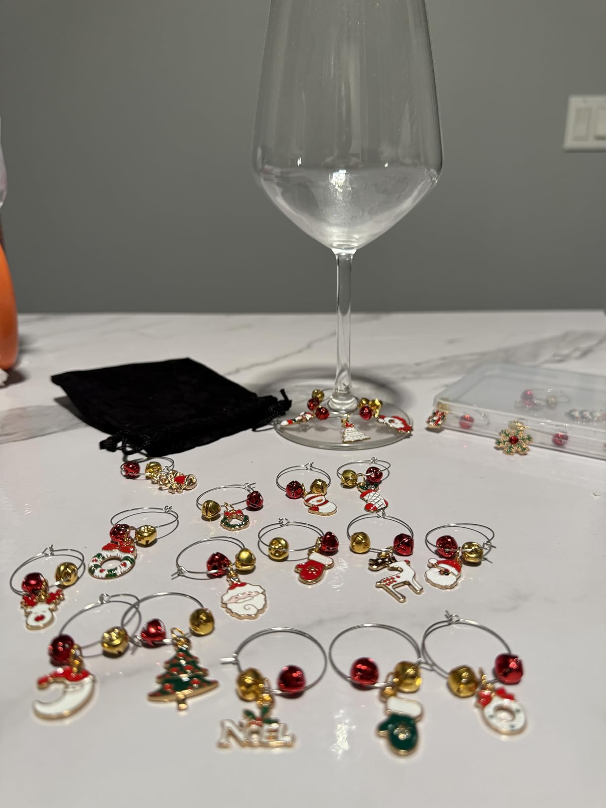 SANNIX 24pcs Wine Glass Charms, Wine Charms for Stem Glasses | Wine Glass Identifier Charms, Funny Wine Glass Tags customer photo 1