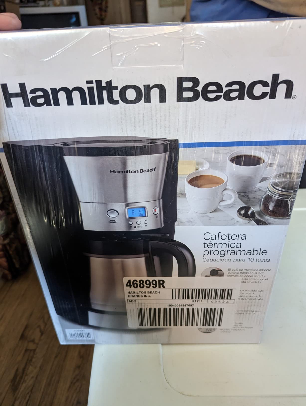 Hamilton Beach Programmable Drip Coffee Maker with 10 Cup Thermal Carafe | 3 Brewing Options | Auto Shutoff & Pause and Pour | Stainless Steel | 46899R customer photo 1