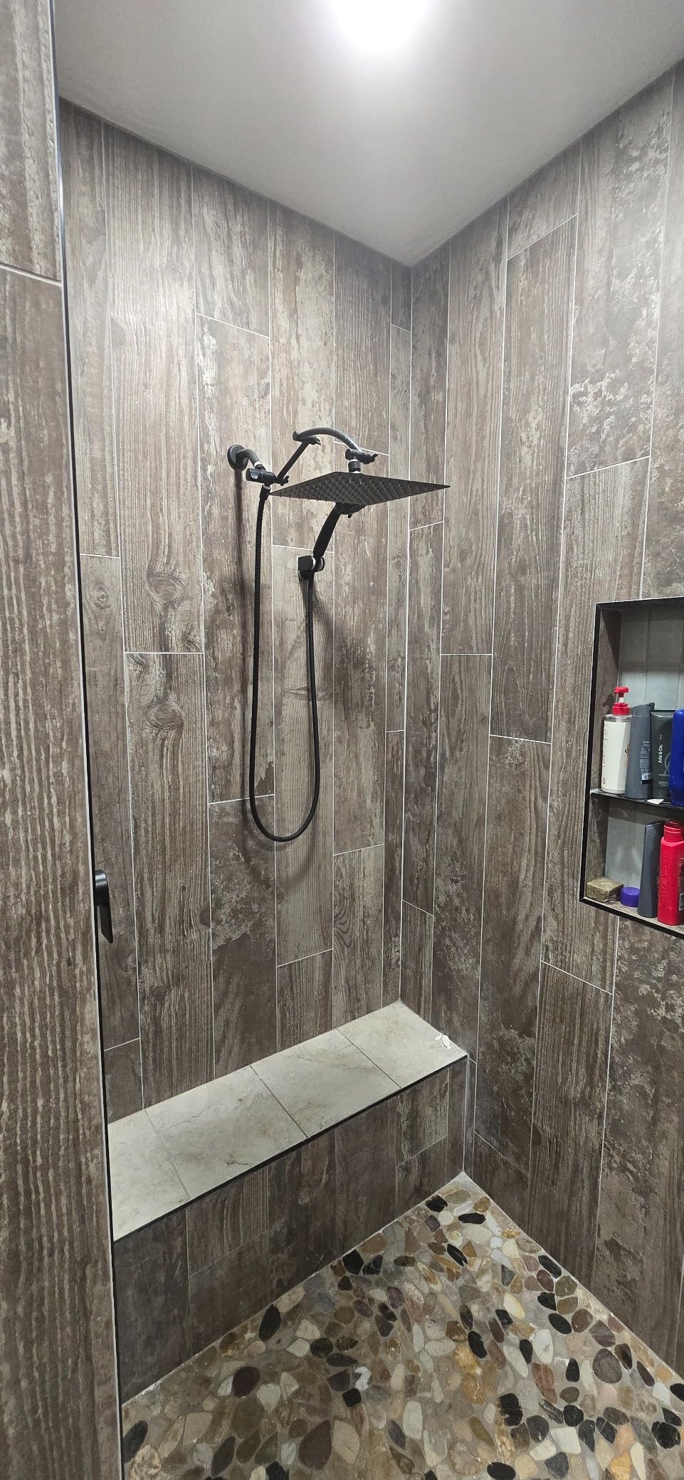 Hibbent All Metal cUPC Certified Shower Head, 10'' High Pressure Rainfall Shower Head, Handheld Showerhead Combo with 16'' Adjustable Extension Arm, 10 Sprays, 71'' Hose, Showerhead Holder, Chrome customer photo 1