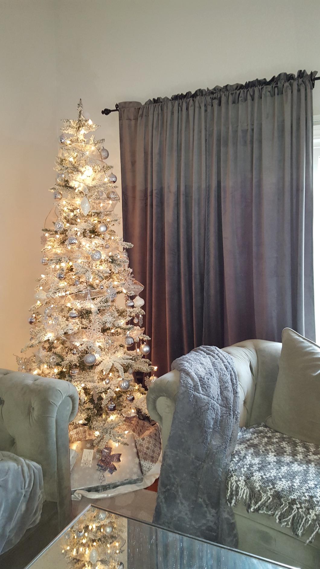 NICETOWN Grey Velvet Curtains 144 inches Long for Living Room, Sound and Sunlight Reducing Heavy Matt Rod Pocket Drapes/Panels for High Ceiling Wall (2 Panel Per Pack, 52x144) customer photo 2