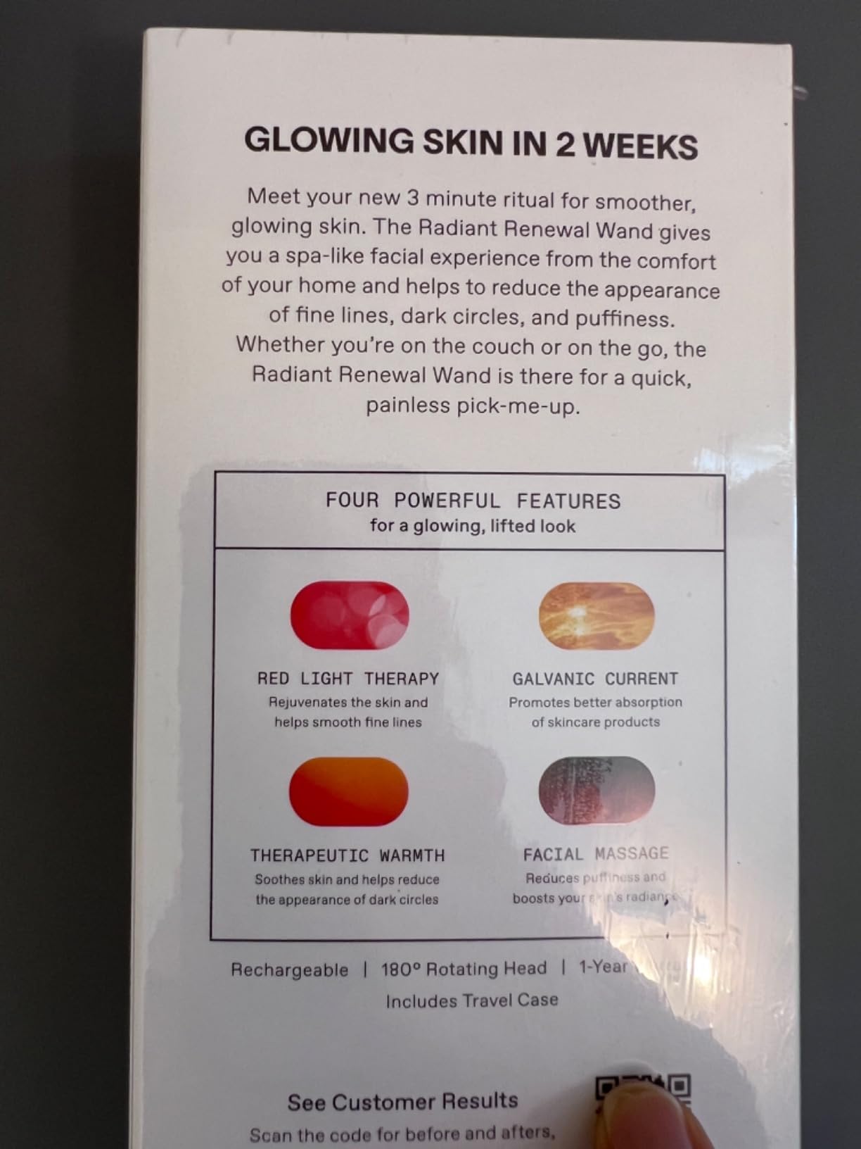 Solawave 4-in-1 Red Light Therapy Wand for Face & Neck (Rose Gold) | FDA-cleared for face wrinkles. Red Light Therapy, Galvanic Current, Warmth & Massage work together for firmer, glowing skin. customer photo 2