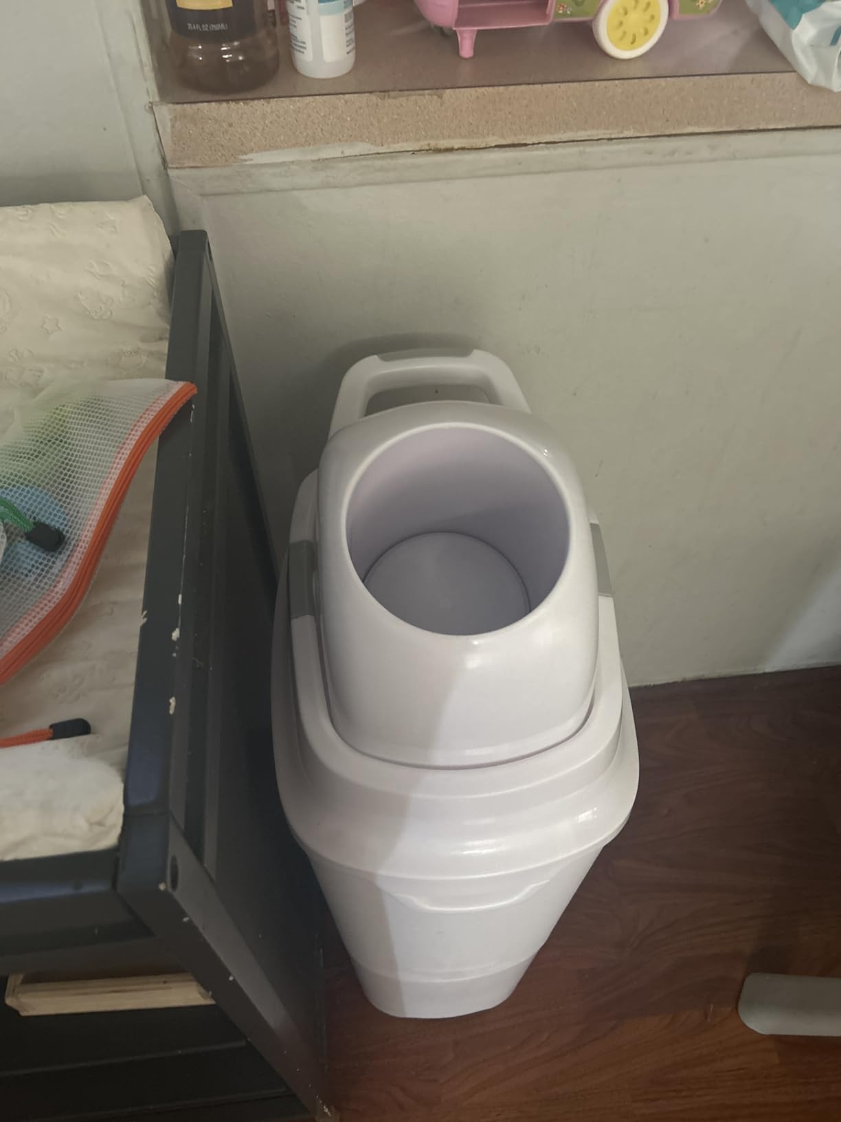 Foundations Tall Diaper Pail with Airtight Lid, Gray | Durable & Odorless Diaper Disposal, Large Capacity, Holds Up to 60 Newborn Diapers, Refill with Any Bags, Baby Registry Gift customer photo 2