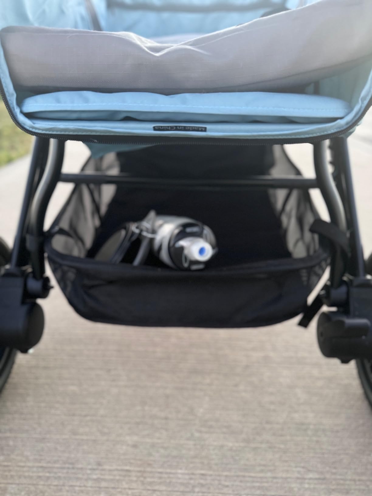 ibiyaya The Beast Pet Jogging Stroller for All Terrains, 3-Wheel Dog Carrier with Double Breaks, Zipperless Large Stroller for Running & Hiking, Multiple Small Dogs, Medium Dogs, or Cats (Jet Black) customer photo 2