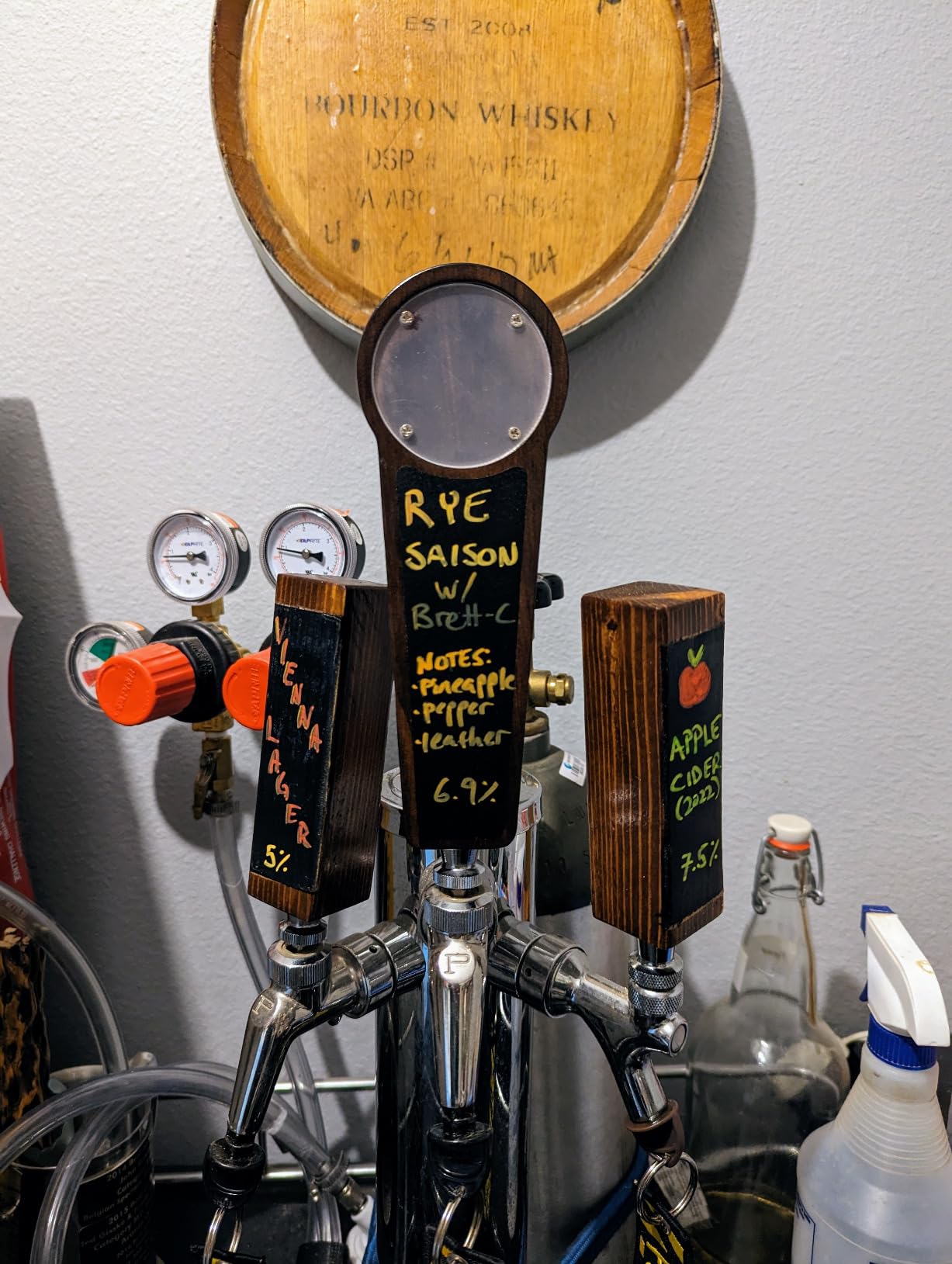 Marsui 8 Pack Wooden Chalkboard Beer Tap Handle Keg Tap Handle for Kegerator with Changeable Logo and 8 Pens customer photo 1