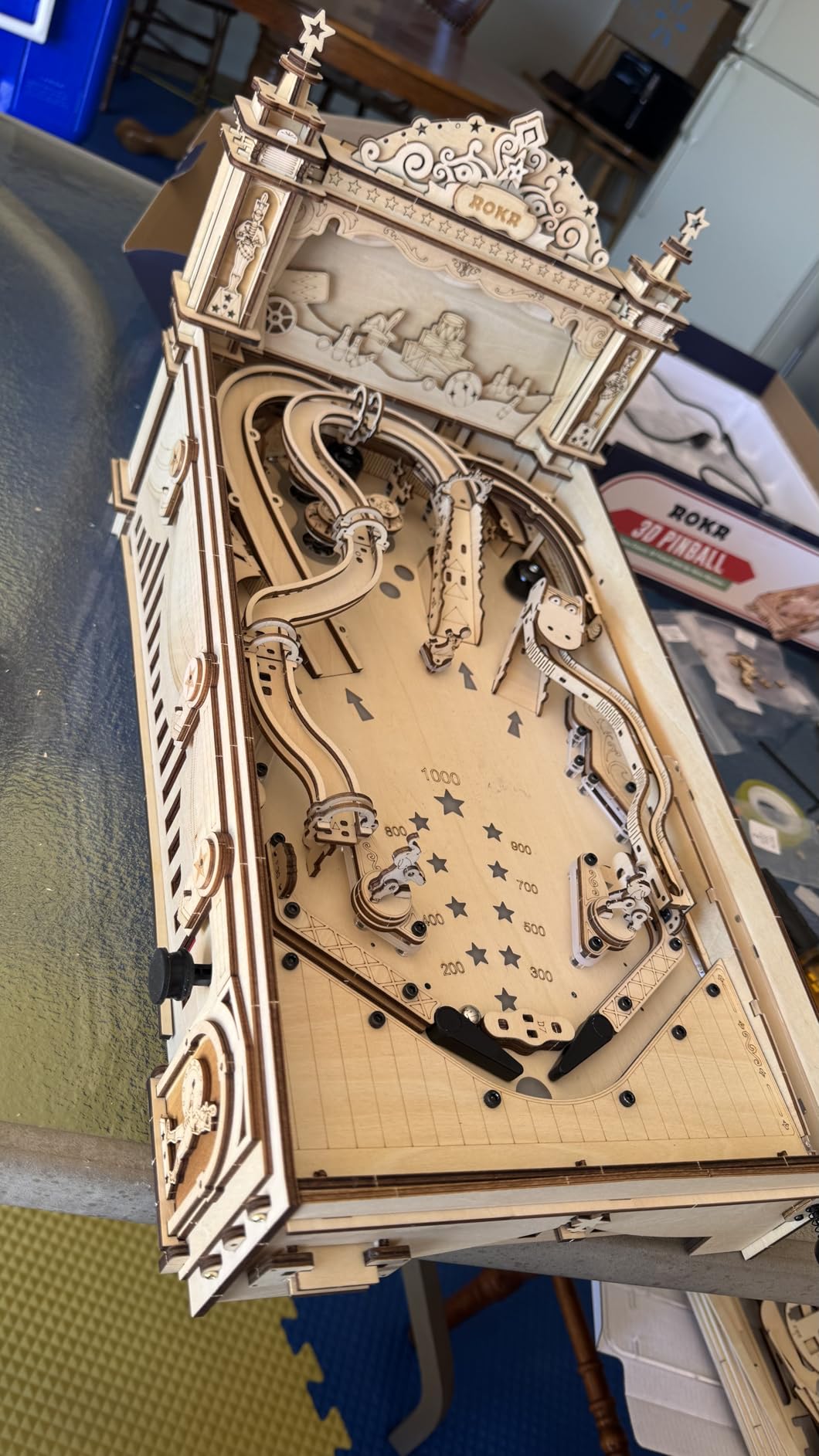 ROKR Miniature Pinball Machine-3D Wooden Puzzles for Adults-DIY Wood Model Kits for Adults-Toy Gifts for Ages 14 and Up customer photo 2