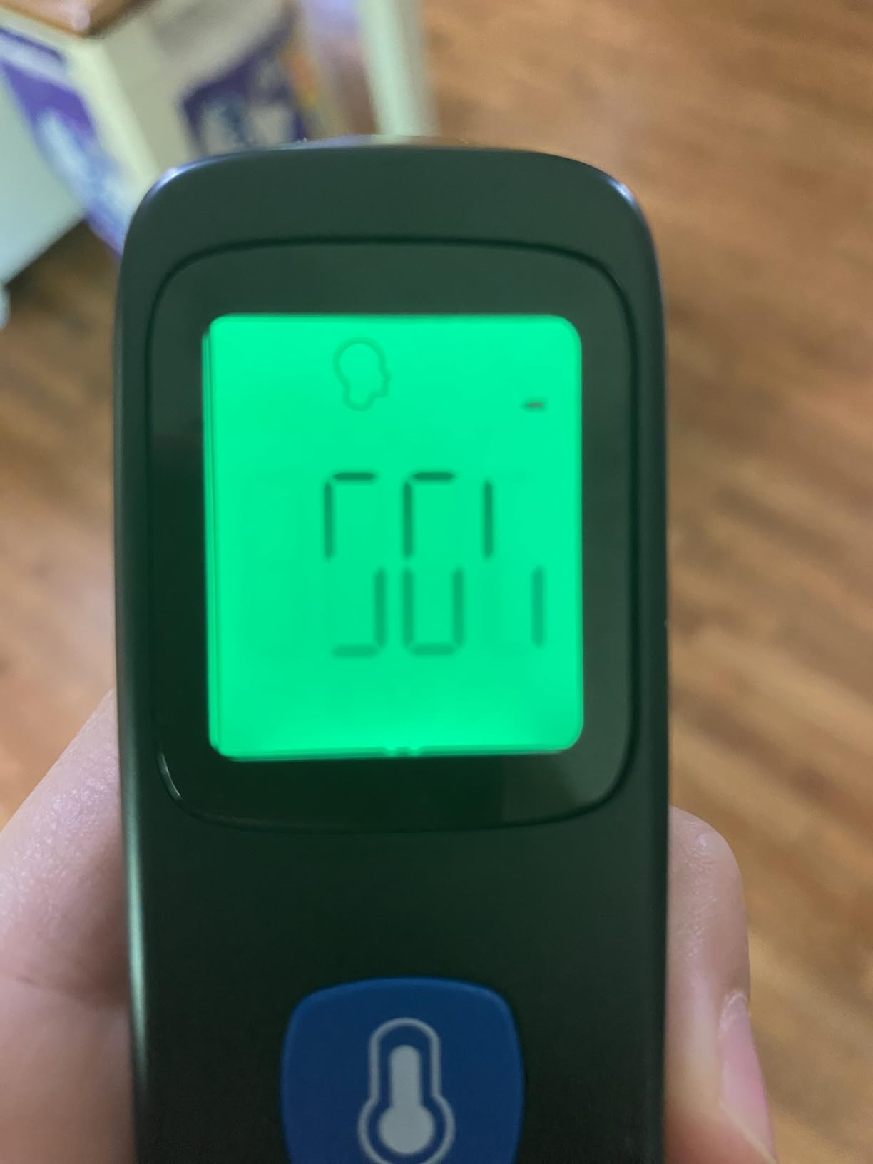 Viproud Touchless Thermometer for Kids and Adults, Accurate 1-Second Result | Large LCD with 3-Color Backlight, Fever Indicator, Mute Mode, Memory Recall, Dule Mode Forehead/Object, for All Ages customer photo 1