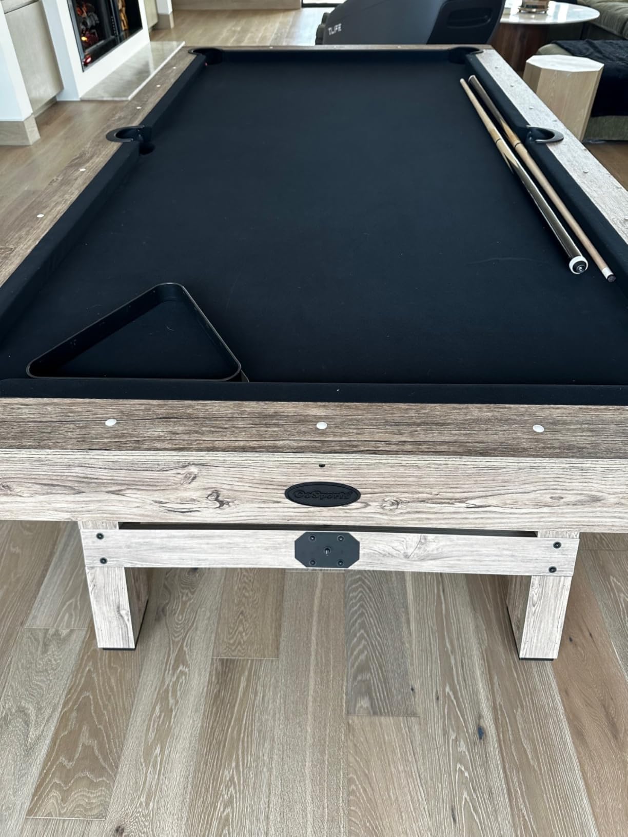 GoSports 8 ft Pool Tables with Wood Finish - Choose Your Style - Modern Billiards Table with 2 Cue Sticks, Balls, Rack, Felt Brush and Chalk customer photo 1