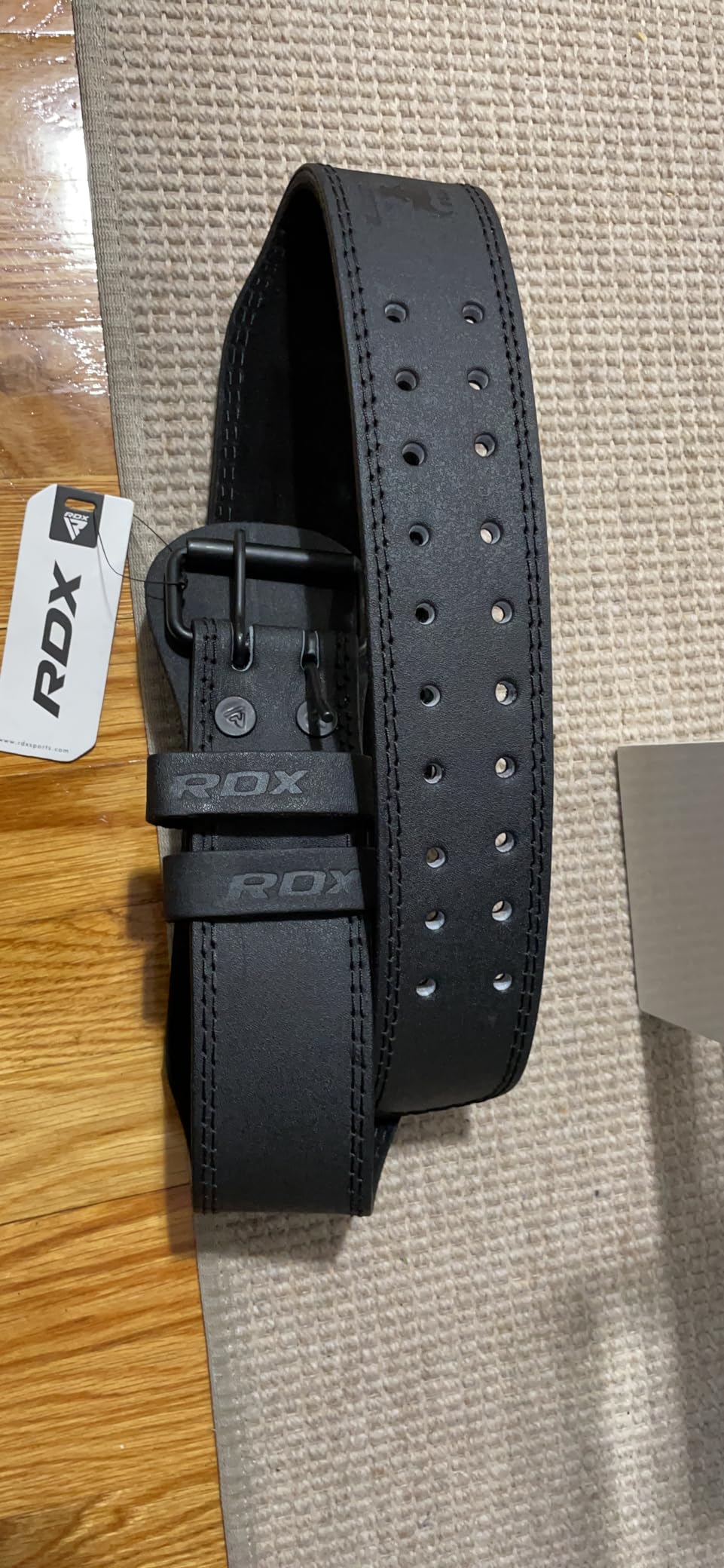 RDX Weight Lifting Belt Gym Fitness, Cowhide Leather, 4