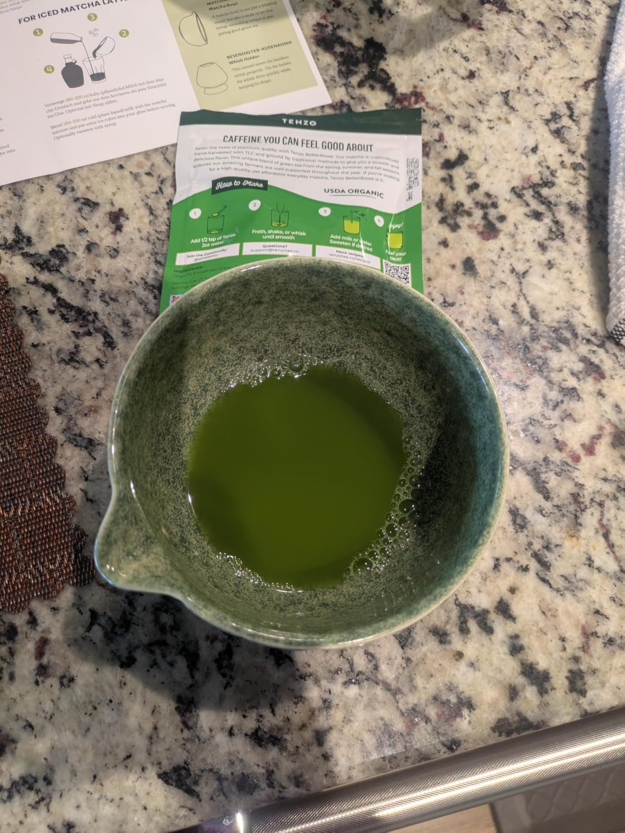 Tenzo Matcha Green Tea Powder - Matcha Powder USDA Organic Premium Grade - Kosher - Authentic Japanese Matcha Tea - Original Matcha Latte Powder - BetterBoost (1.06 Ounce) customer photo 2