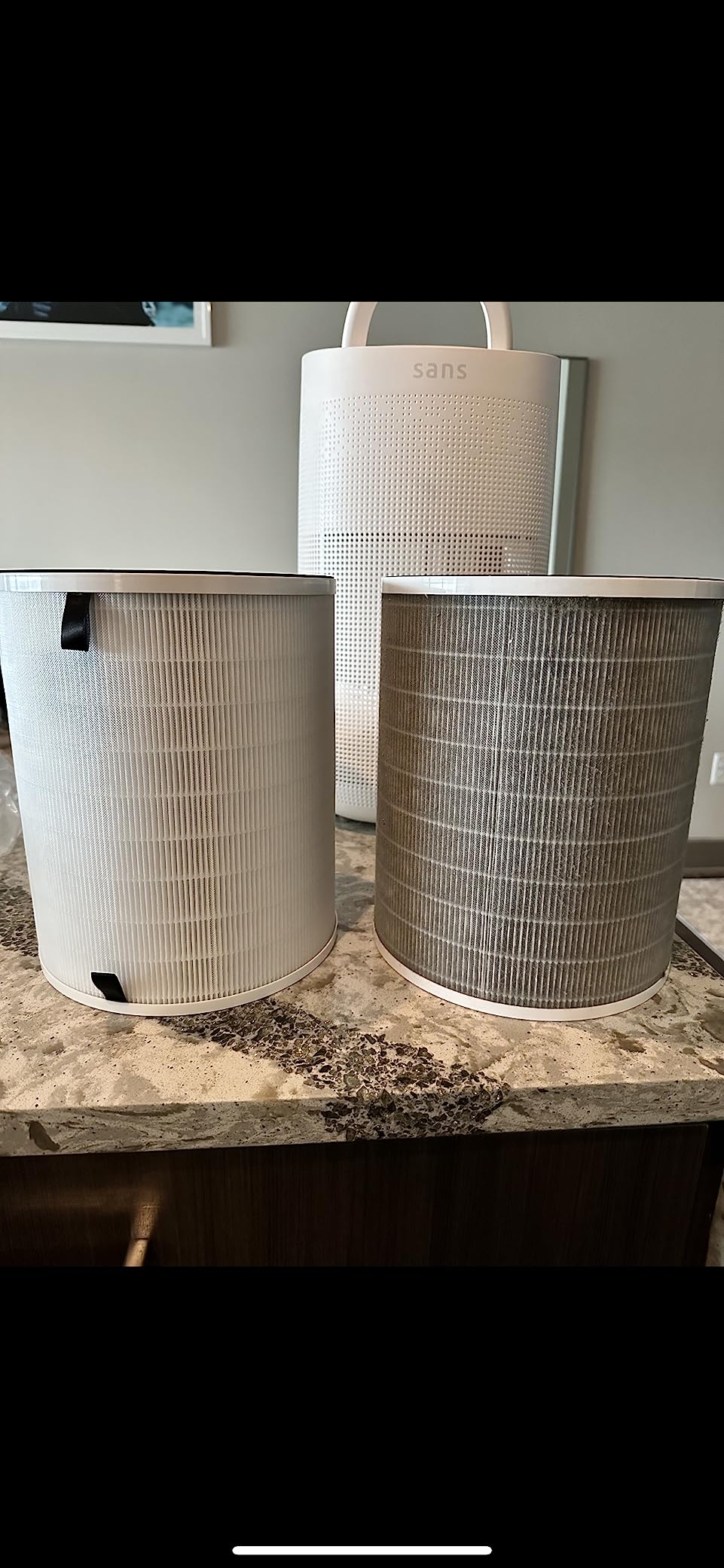 Sans True HEPA Air Purifier for Extra Large Rooms (1,854 sq ft) | UV-C Light Layer & Carbon Odor Absorption | Quiet 25dB Auto-Mode, Captures Smoke, Dust & Allergens (Midnight) customer photo 2