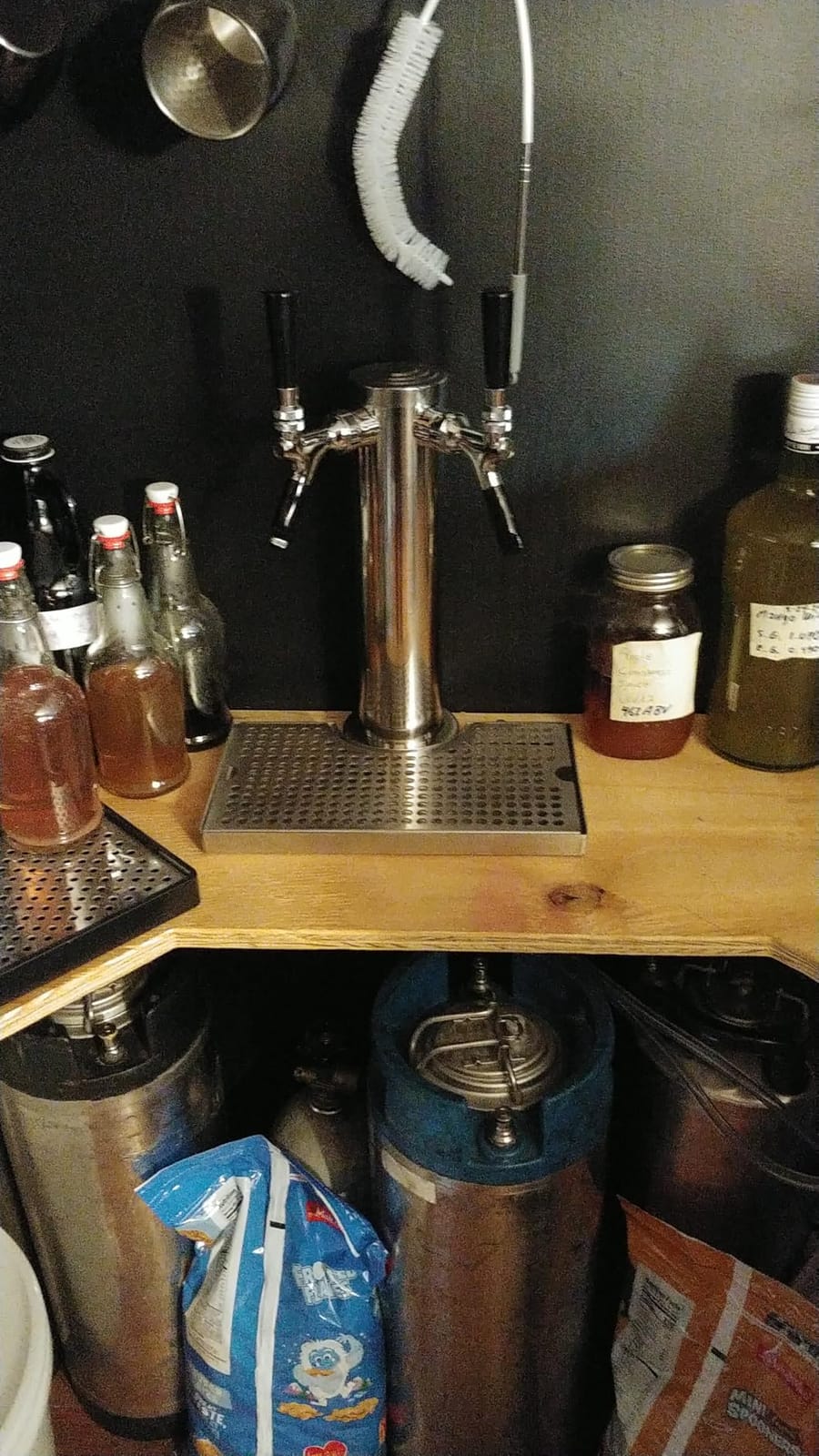 Dual Tap Stainless Draft Beer Tap Tower, 3'' Base Kegerator Tower | Kegerator Beer Tap Tower, Countertop & Kegerator Mount, Pre-Assembled Lines With Beer Faucet For Beer Wine Juice Dispensing customer photo 1