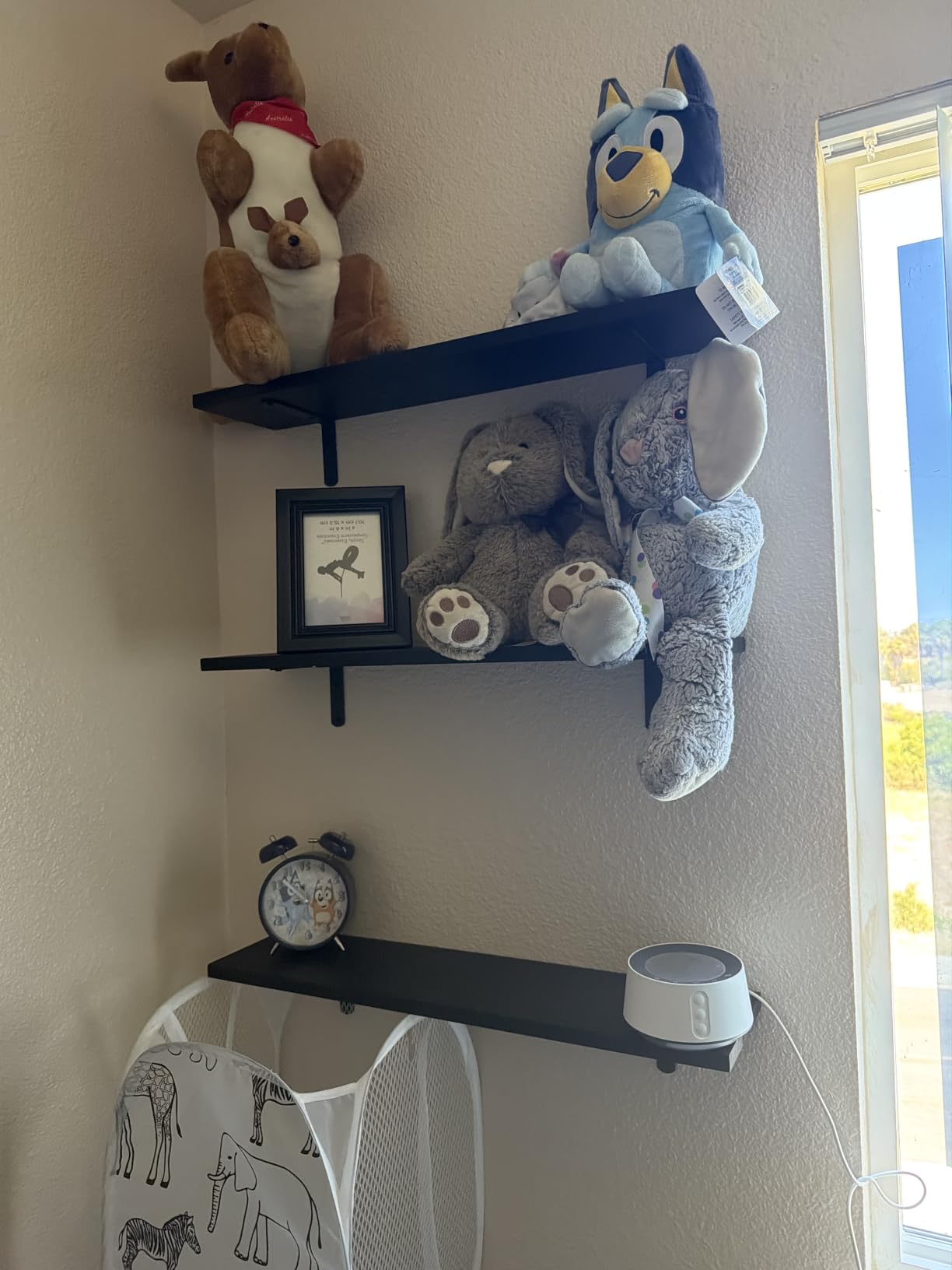 WOPITUES Floating Shelves Set of 6 for Wall Decor & Storage, Rustic Brown | Wood Farmhouse Book Shelves for Bedroom, Bathroom, Living Room, Kitchen, Office, Laundry Room, Study Room Display, 16.5'' customer photo 1