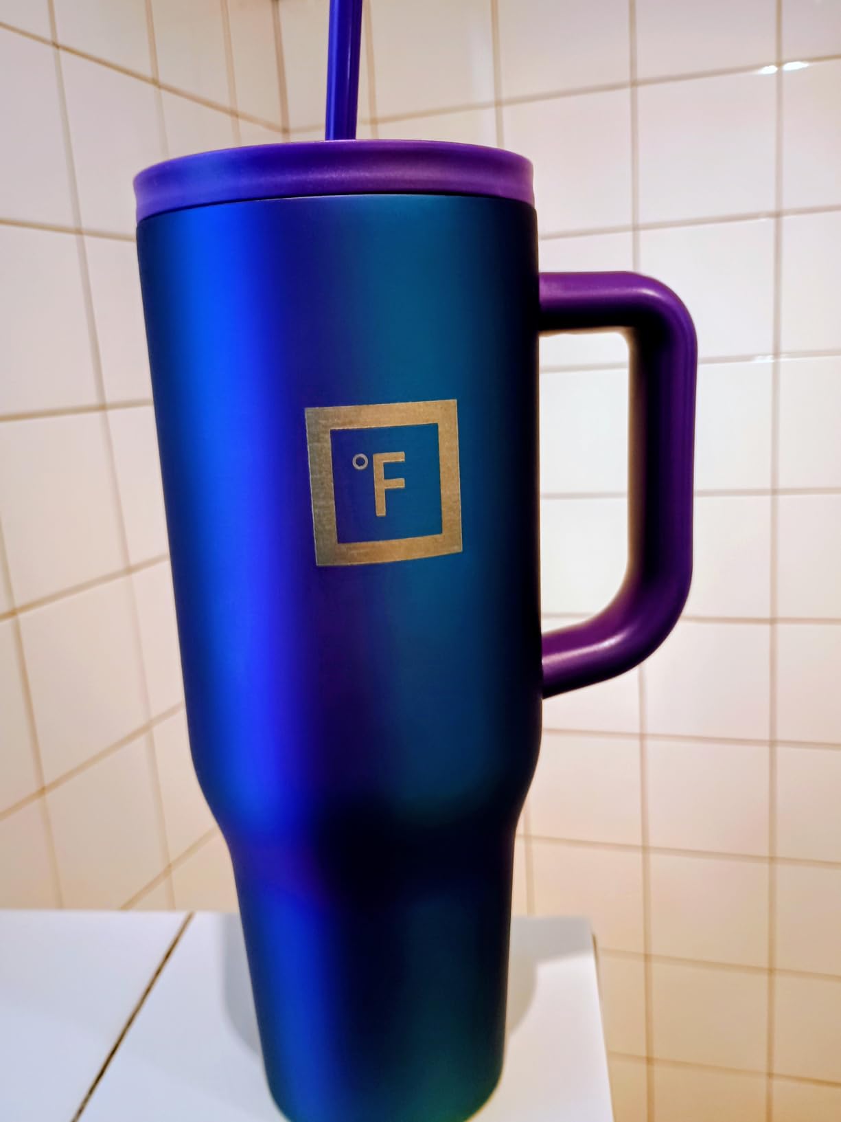 IRON FLASK 40 oz Co-Pilot Insulated Travel Mug | Insulated Travel Mug with Straw & Flip Cap Lids - Cup Holder Fit, Leakproof, BPA Free (Aurora) customer photo 1