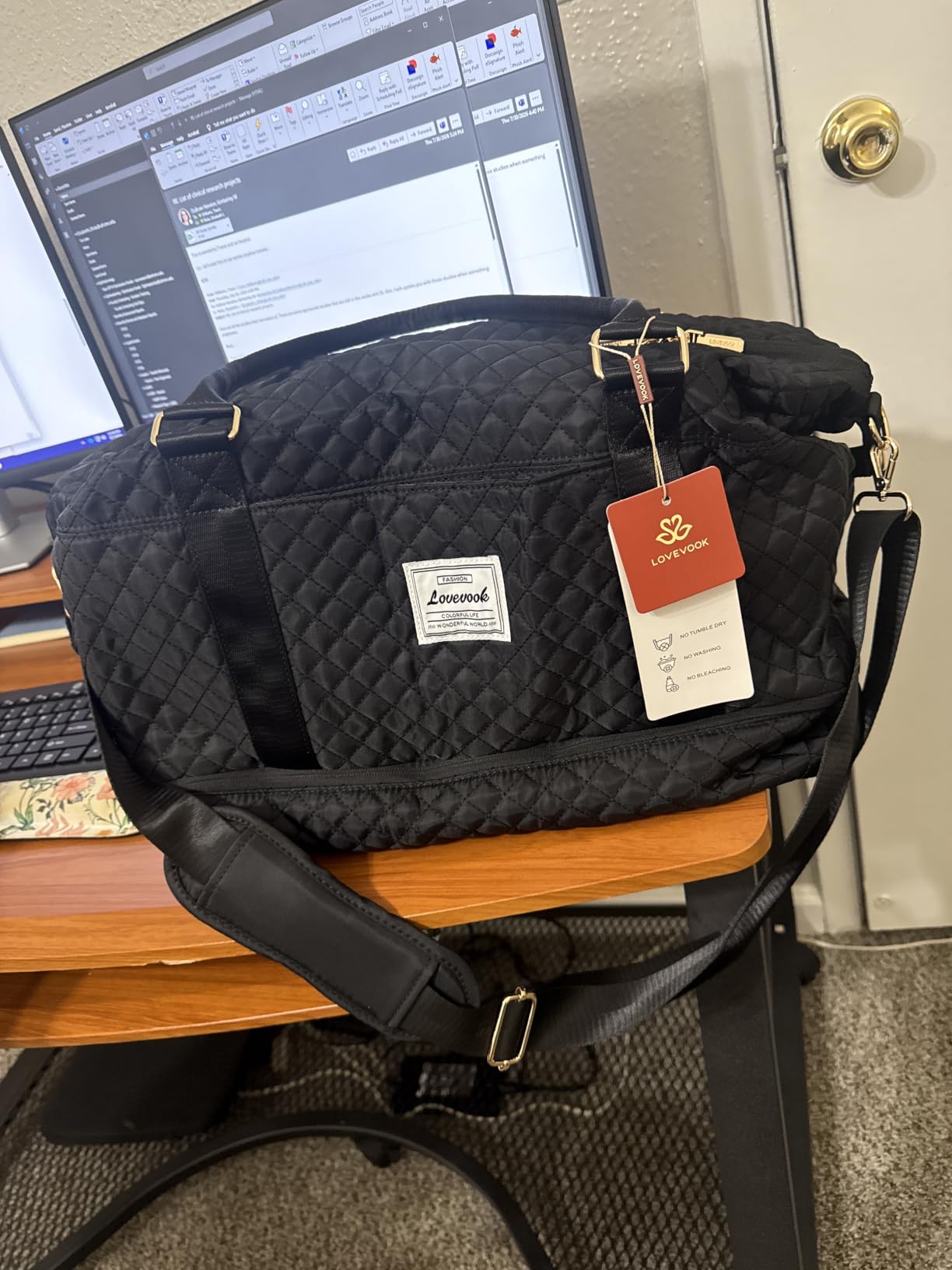 LOVEVOOK Travel Duffle Bag,Weekender Bags for Women with Shoe Compartment,Carry on Overnight Bag with Toiletry Bag,Gym Duffel Bag with Wet Pocket, Hospital Bags for Labor and Delivery customer photo 1