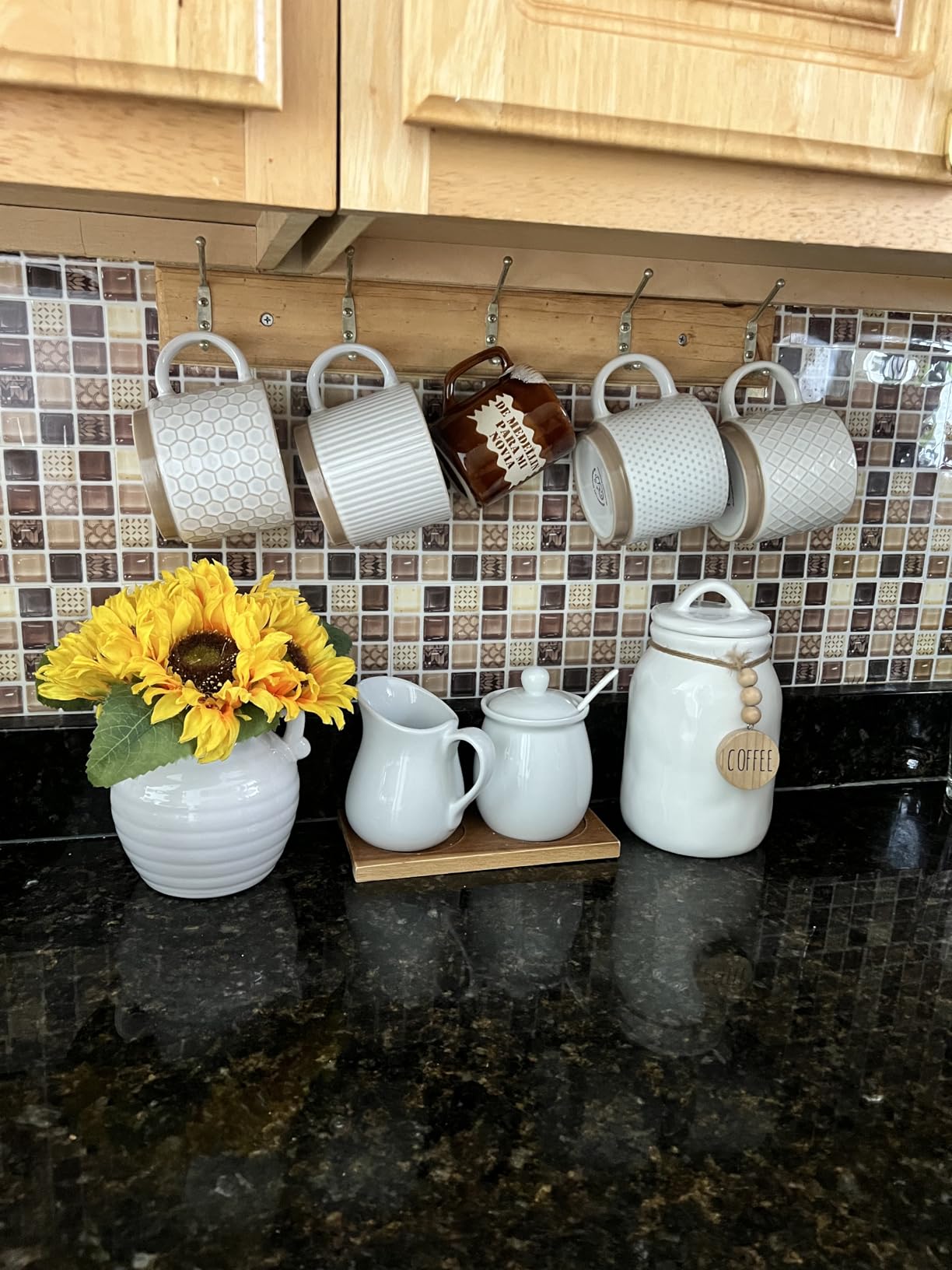 GBhome 12 OZ Stackable Coffee Mugs Set of 4, Ceramic Coffee Cups Set customer photo 2