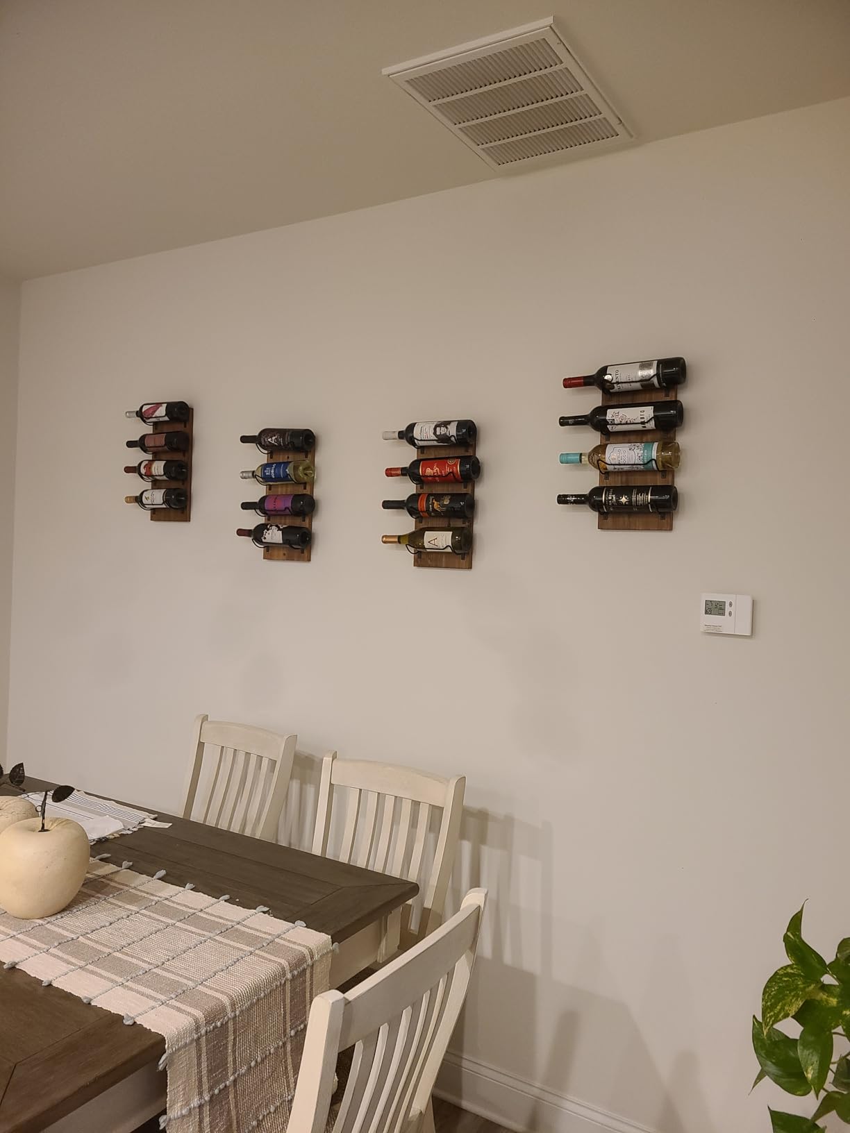 Blue River Goods Wine Rack Wall Mounted | Wooden Wall Wine Rack with 8 Bottle Storage and Matte Black Brackets | Wine Wall Rack with Rustic Finish | Perfect for Small Spaces customer photo 2
