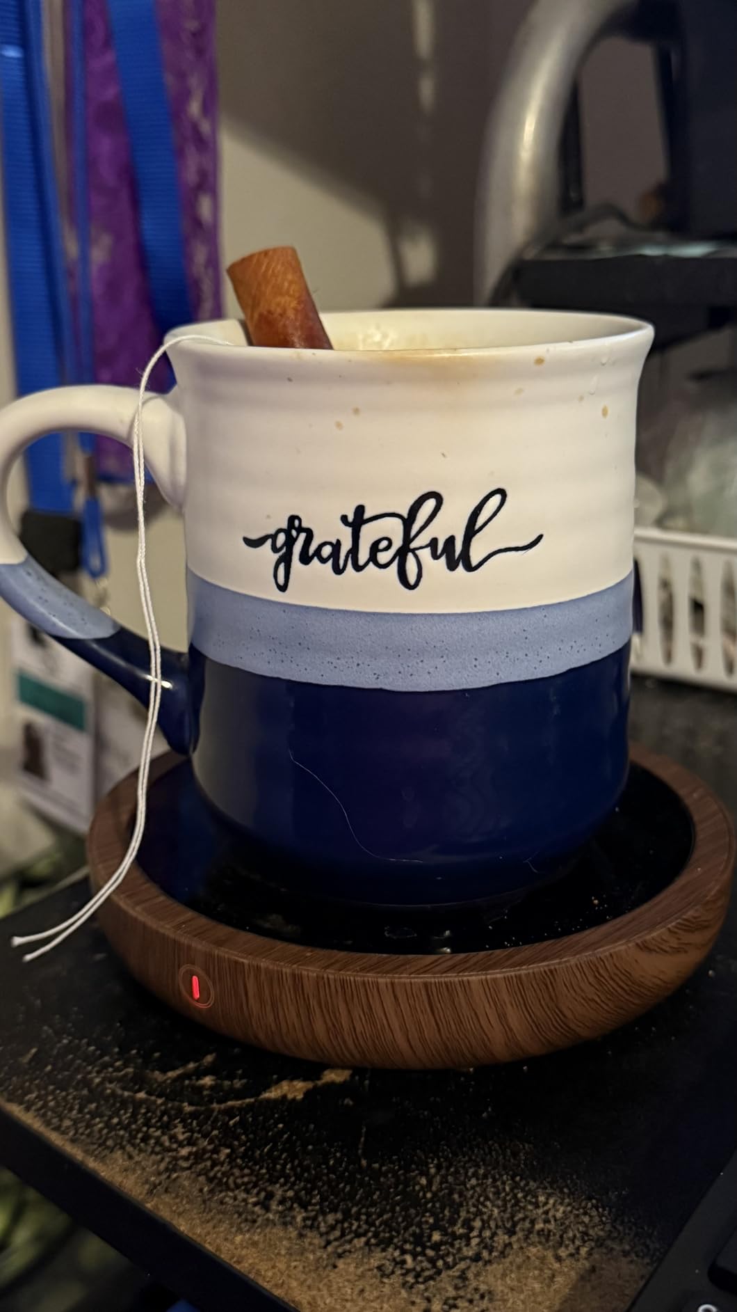 SWEETFULL Coffee Mug Warmer, Electric Cup Warmer for Desk - Wood customer photo 1