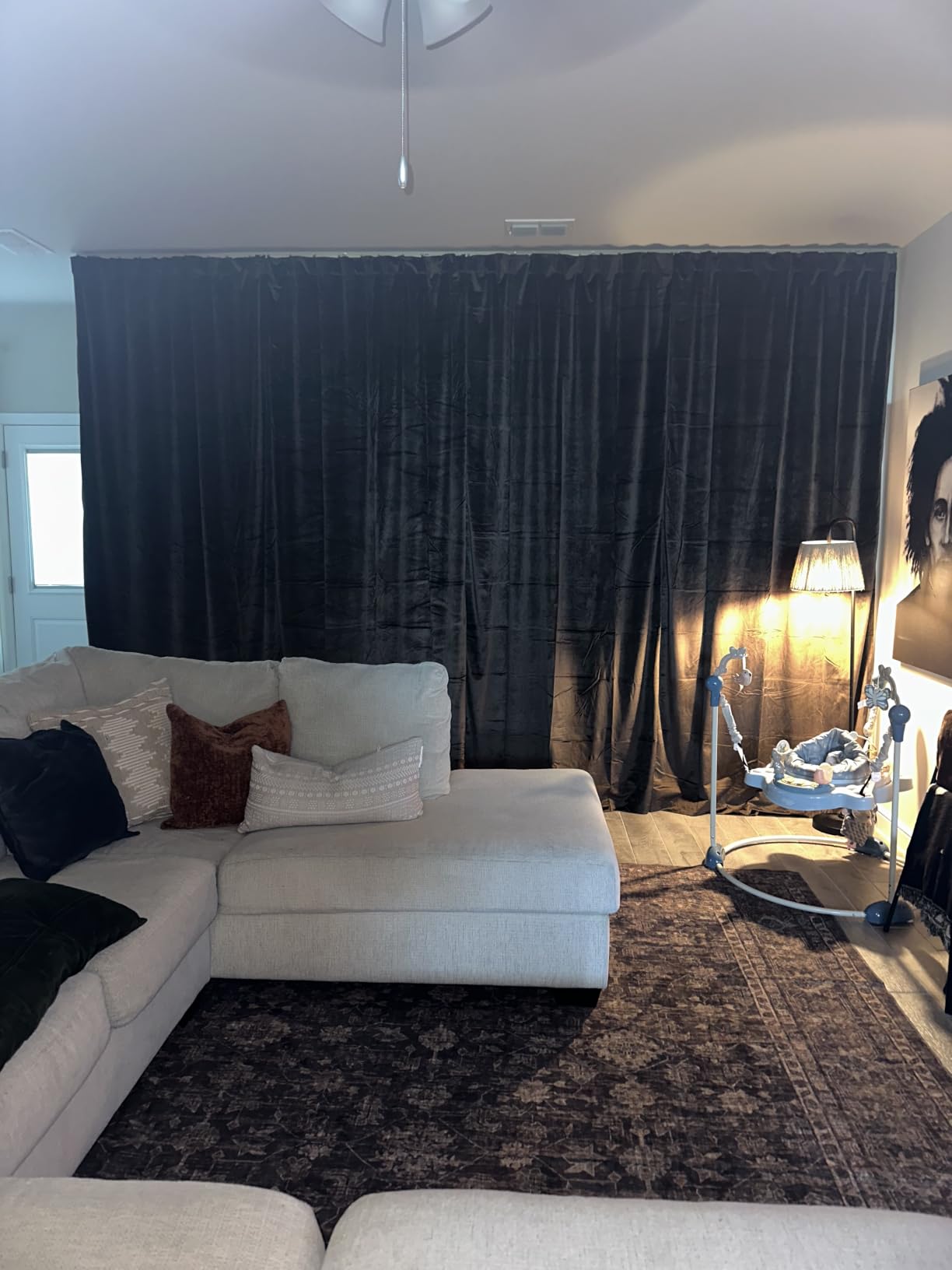 PRIMROSE Brown Velvet Curtains 120 inch Long for Living Room, Set of 2 Panels Blackout Rod Pocket Back Tab Window Treatment Room Darkening Heavy Decorative Curtains Drapes for Bedroom customer photo 1