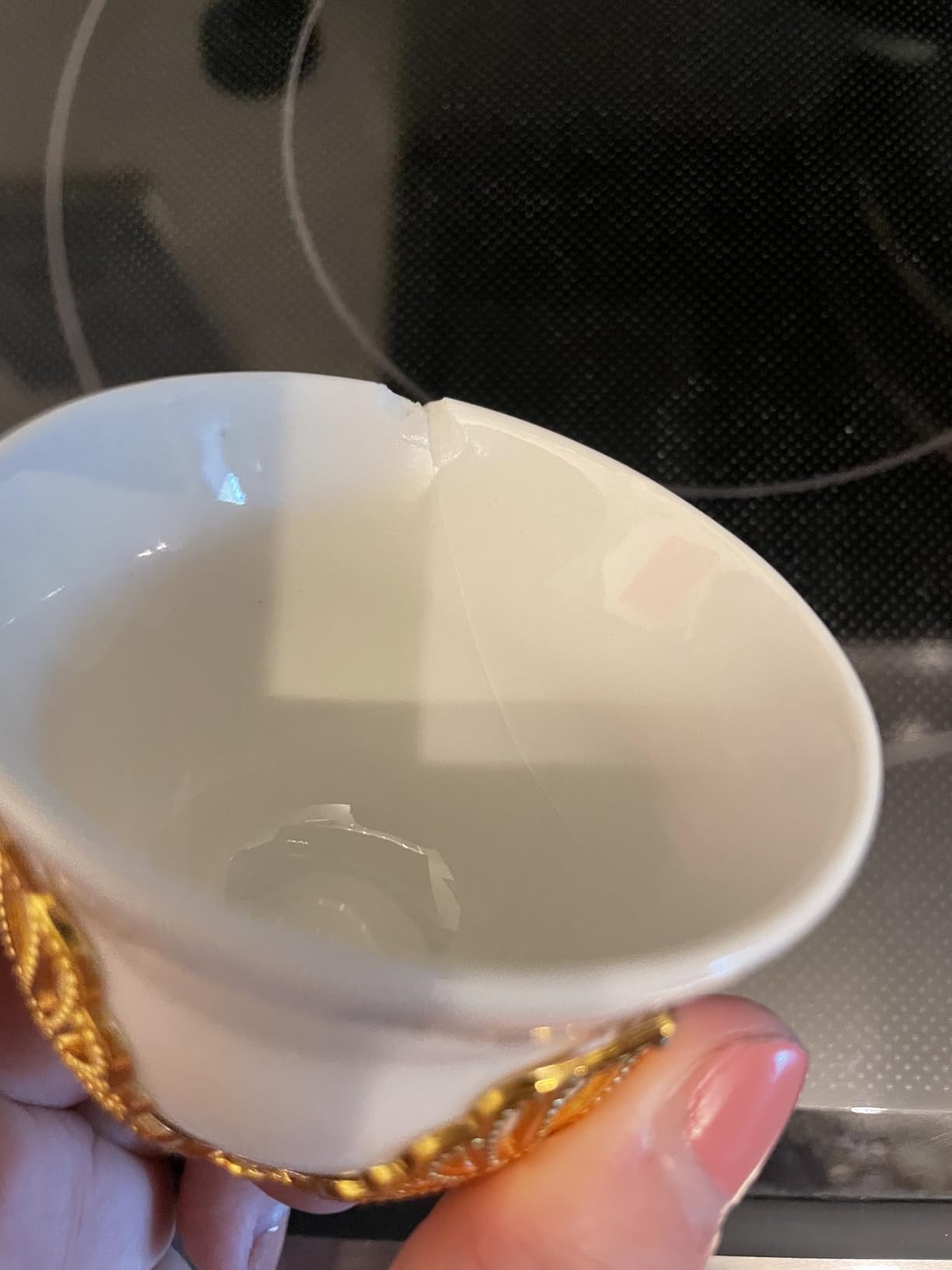Mirra 1.8 oz Porcelain Turkish Coffee Cup Set of 6 with Removable Gold Holders | Arabic White Coffee Cups | Handcrafted Arabian Greek Turkish Coffee Cups customer photo 1