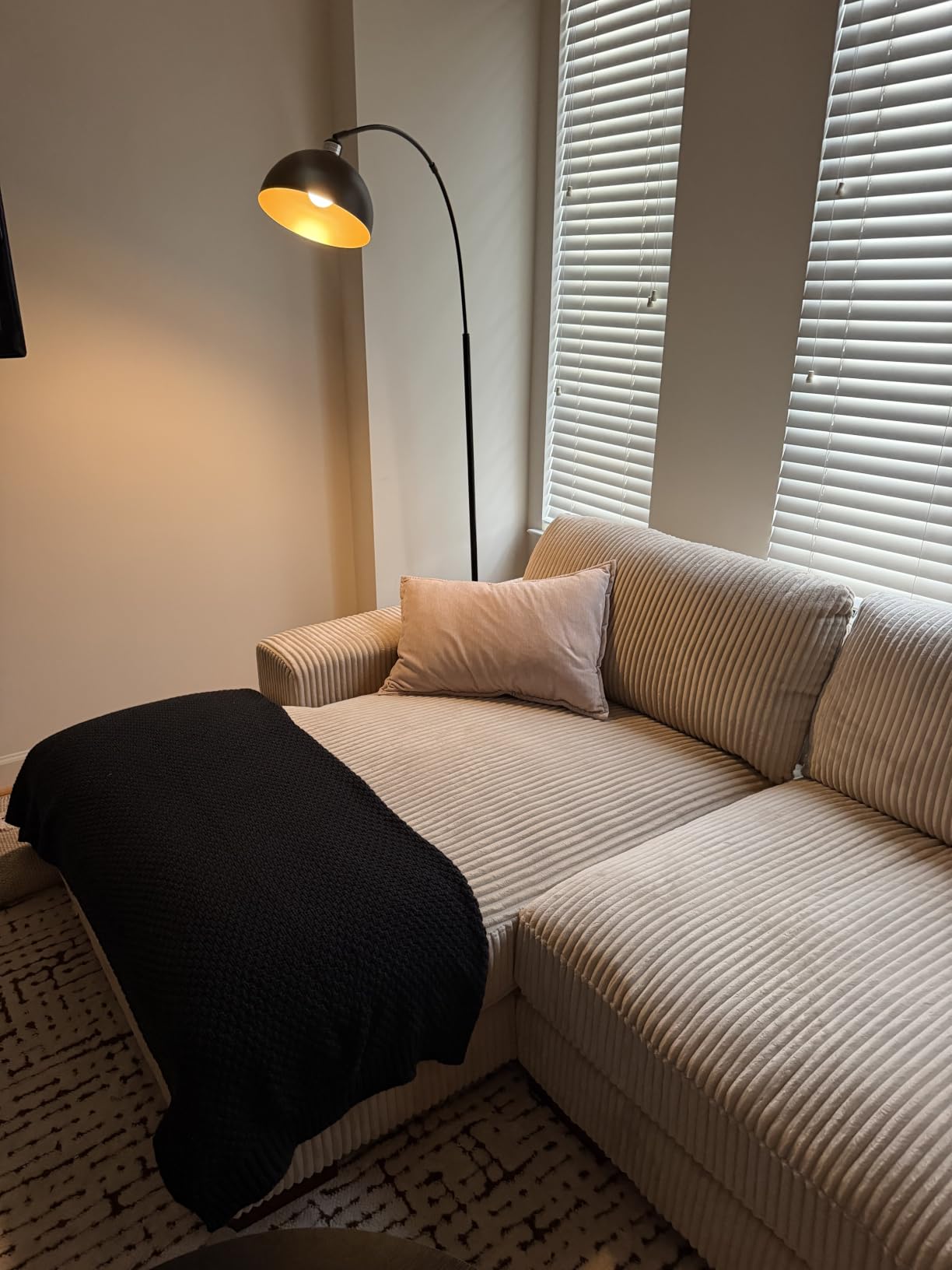 Upgraded Black Arc Floor Lamps for Living Room - Dimmable Arched Floor Lamp with Remote Control & 2700-6000K 9W LED Bulb Included, Modern Arch Standing lamp, Industrial Tall Lamp for Bedroom Reading customer photo 2