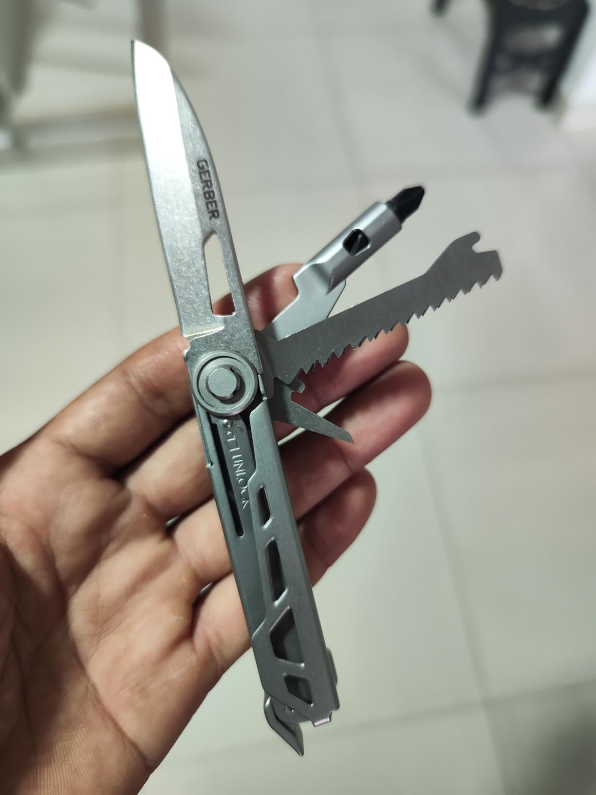 Gerber Armbar Trade EDC Pocket Knife Multitool, Bottle Opener, Burnt Orange | Compact EDC multitool, includes blade, pry bar, hammer, 2.5