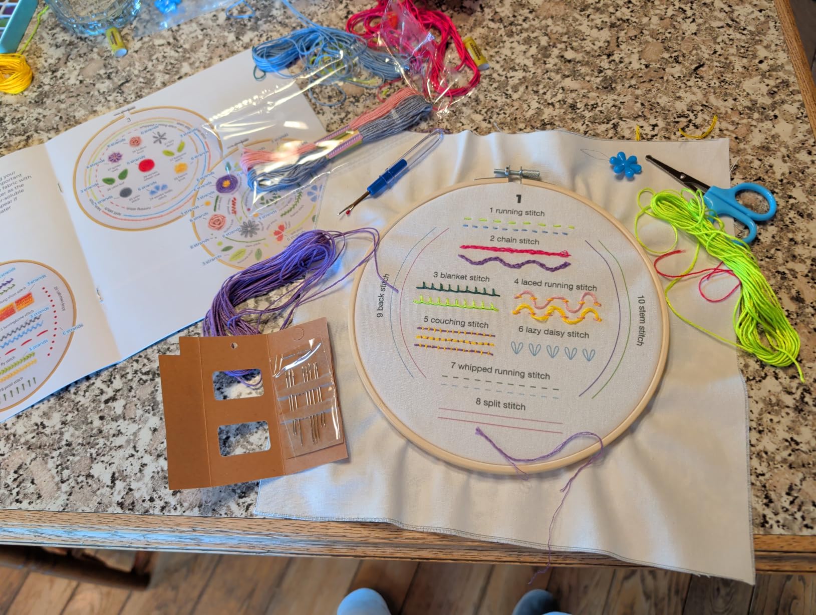 Craftwiz 4-Piece Starter Embroidery Kit for Beginners and Expert with Simple Patterns, Learn 29 Stitches with Hand Embroidery Kit customer photo 1