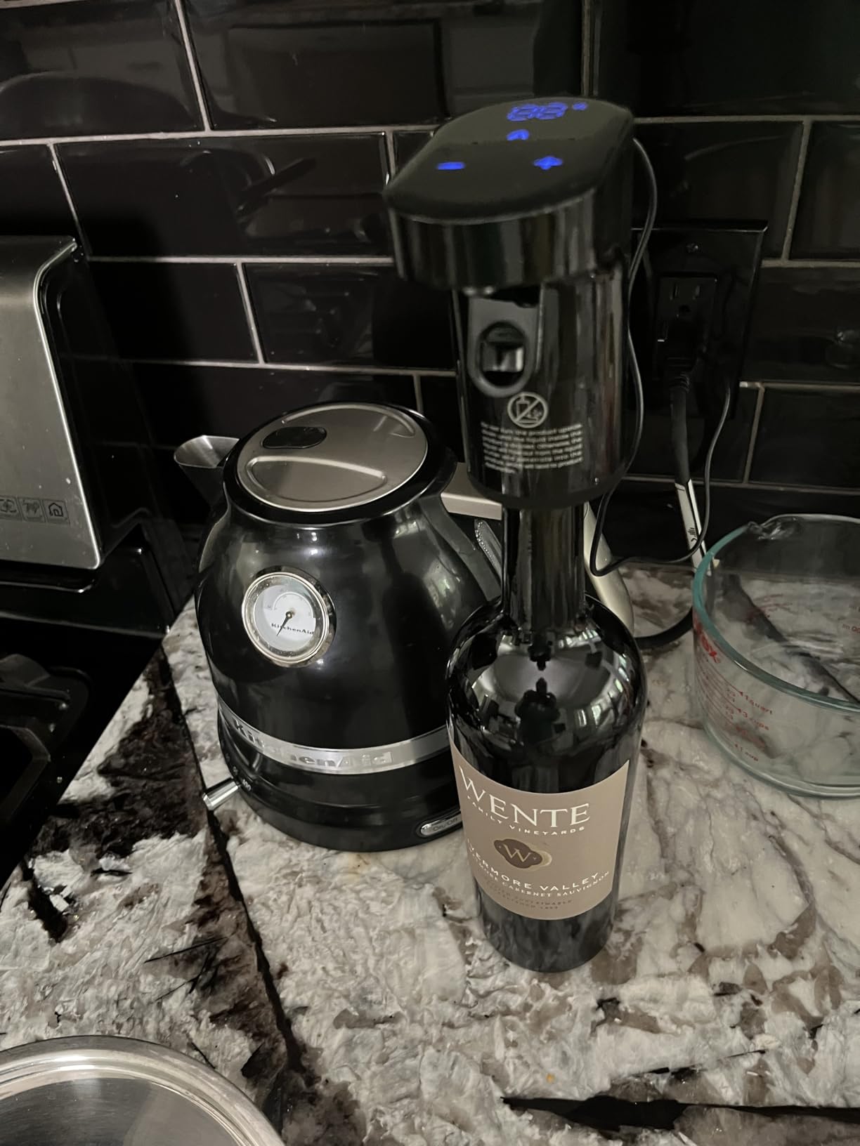 5 in 1 Wine Aerator Whiskey Dispenser,Liquor Decanter, Alcohol Pourer-Black | Ideal Gift for Holidays & Birthdays | 1-Second Aeration | Easy Tap-to-Pour | 1-999ml Precision | USB-C Rechargeable | Smart customer photo 1