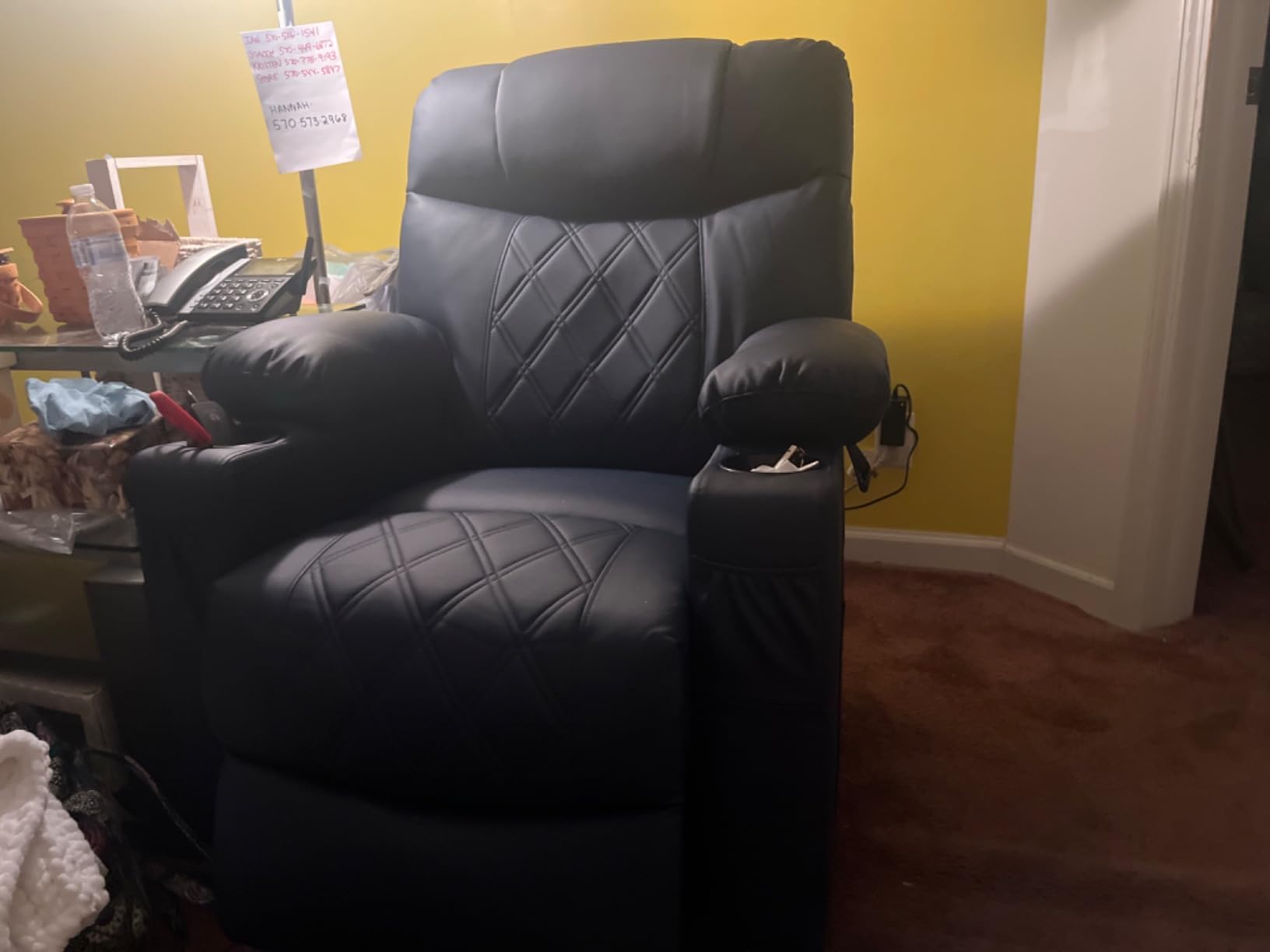 MCombo Small Power Lift Recliner Chair with Adjustable Power Headrest 7111 | For Petite Elderly, Lumbar & Seat Heating and Massage, Charging Ports, Faux leather, FSC certified, Easy No-tool Assembly customer photo 1