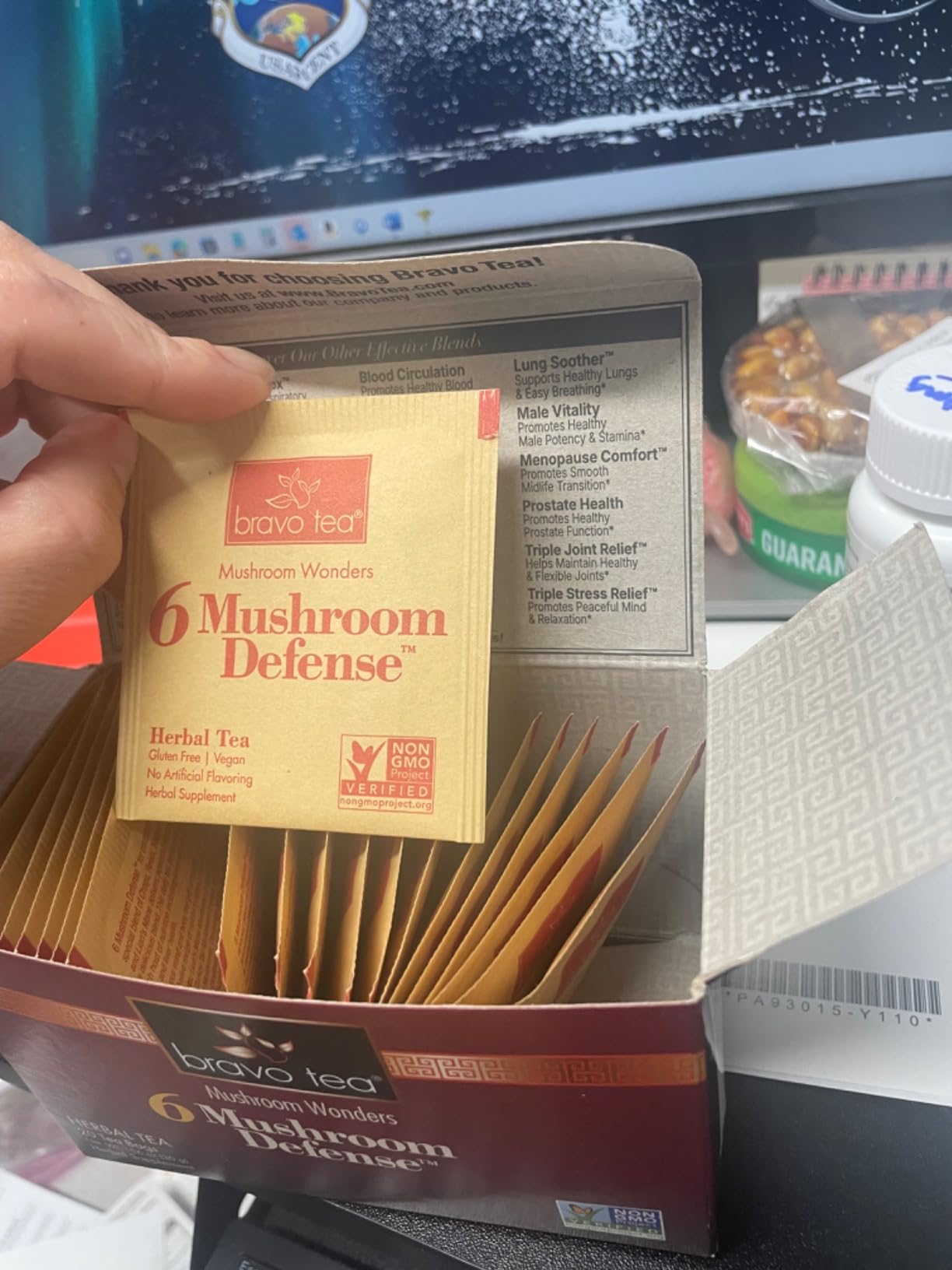 Bravo Tea 6 Mushroom Defense Herbal Tea, Caffeine Free 20 Tea Bags, 1 Count customer photo 2
