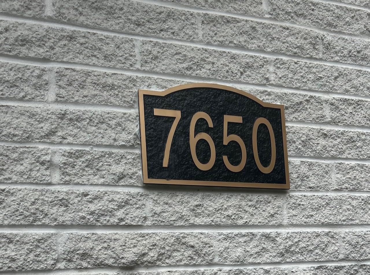 Personalized Address Plaque Sign Cast Metal - Custom House Number Plaque Sign,House Address Numbers for House Address Outside,Store,Yard,Garage,Apartment,Thick Rust-Free,Fade Resistant 911 Visibility customer photo 2