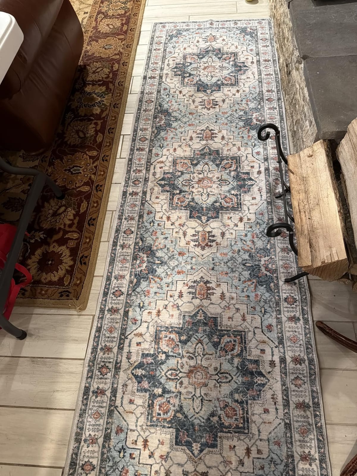 Madane Hallway Runner Rug 2x8 Washable Kitchen Rugs Non-Slip, Turmeric/Grey customer photo 2