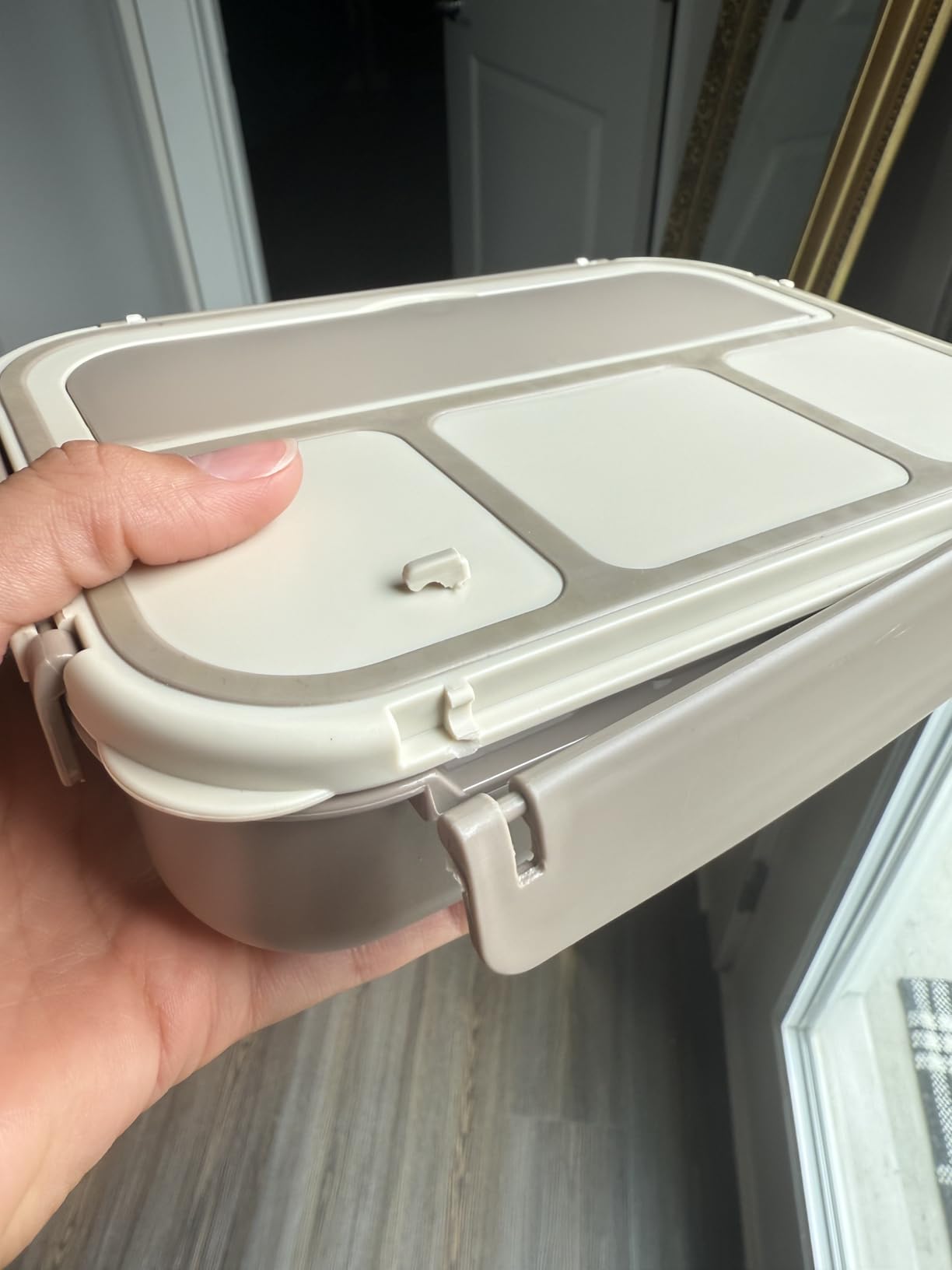 Amathley Bento Box Adult Lunch Box Kids, 4 Compartments Lunch Container customer photo 2