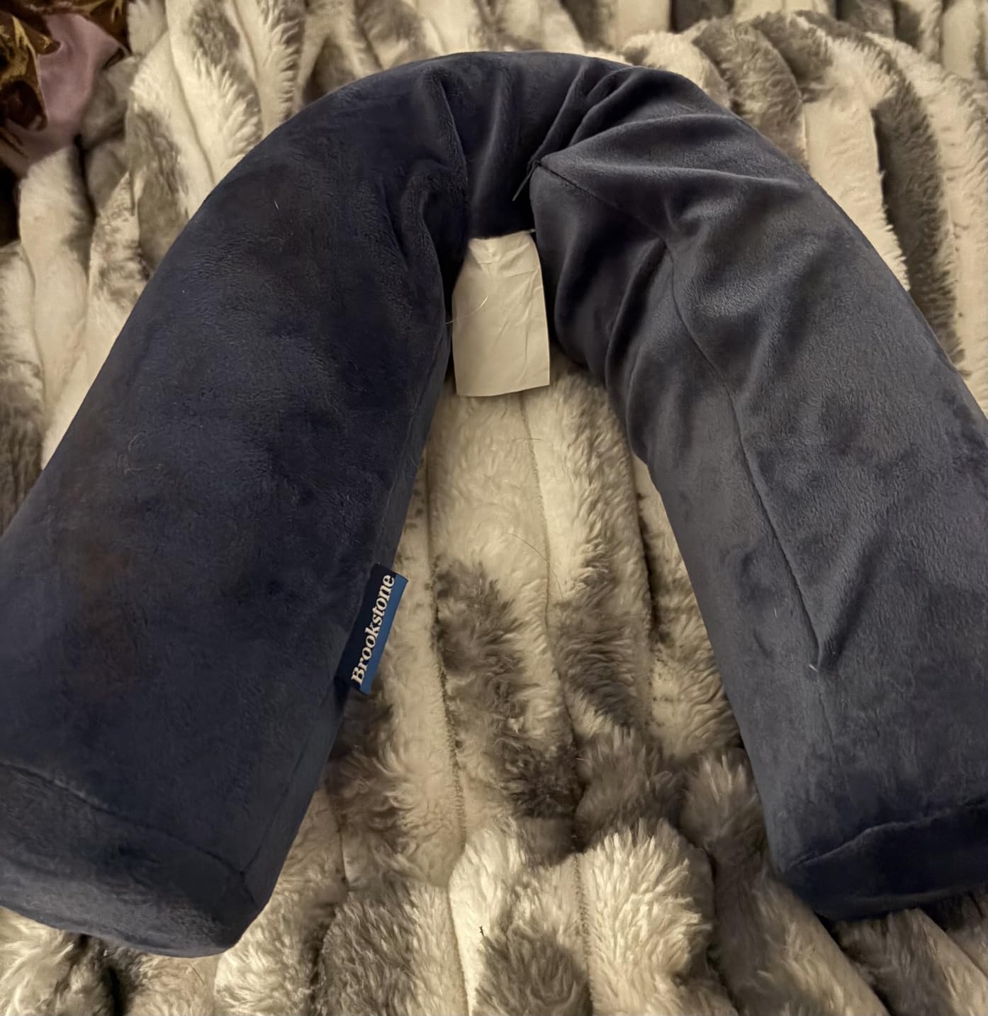 Free Form Travel Pillow - Lightweight Flexible Memory Foam Travel Neck Pillow for Sleeping, Car, Airplane & Travel Support, Blue | Adjustable Internal Spine Shapes Into a U, Roll or Curve for Neck, Back or Side-Sleeper Support, Foldable for Any Trip customer photo 1